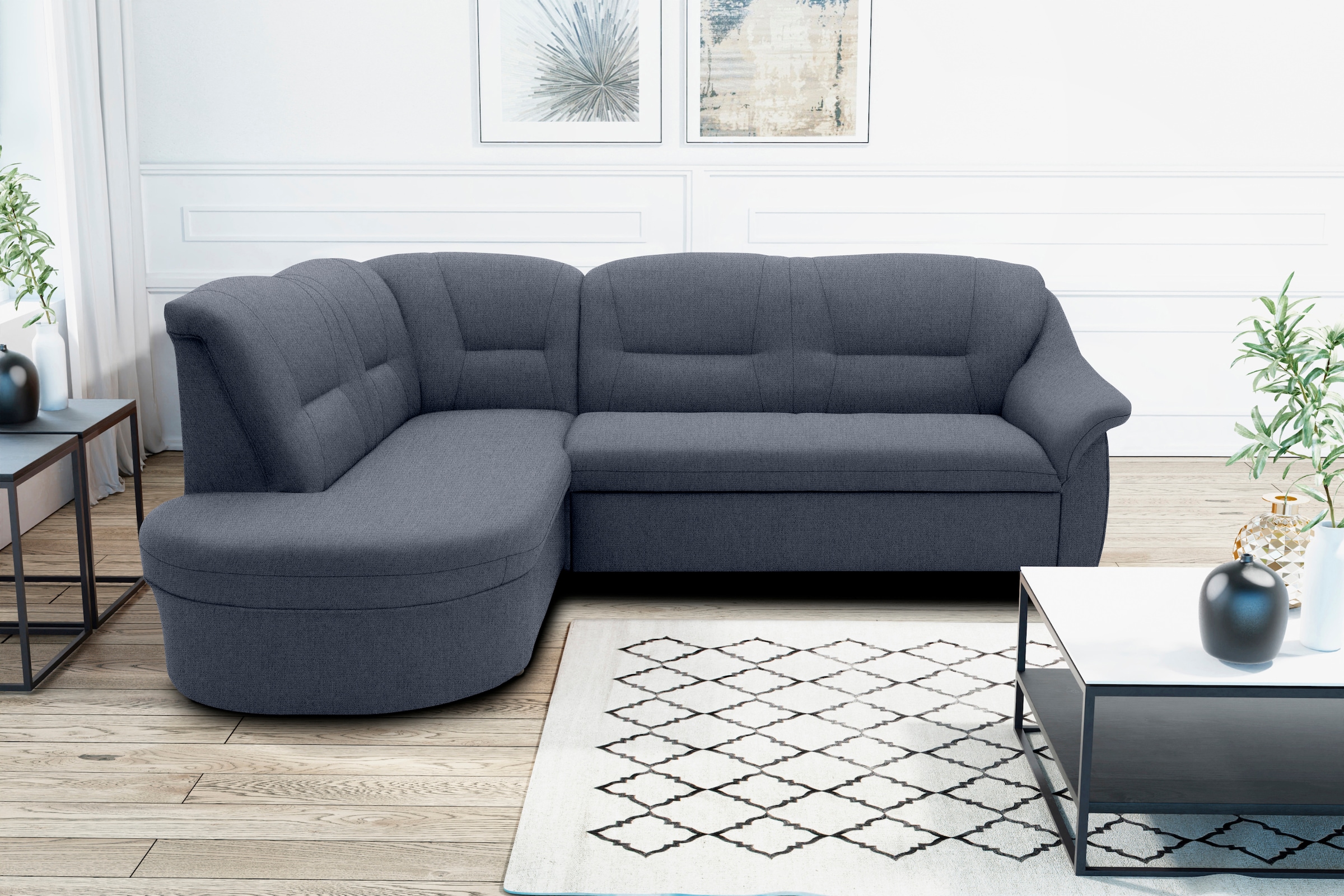 DOMO collection Ecksofa »Faenza für kleine Räume, Stellmaße 232,176cm, komf günstig online kaufen