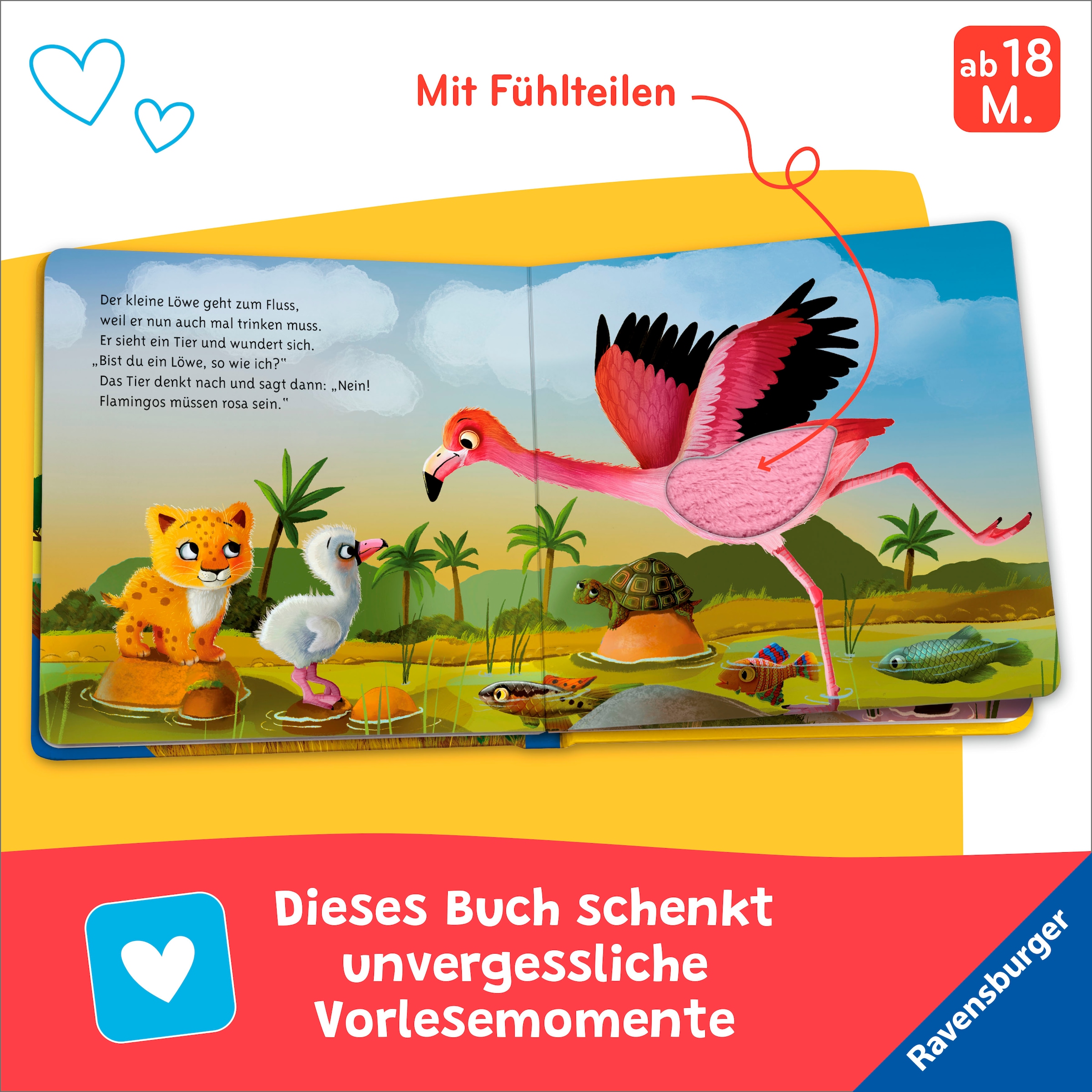 Ravensburger Kinderbuch »Pappbilderbuch, Mein erstes Vorlese-Fühlbuch Bist du ein Löwe?«