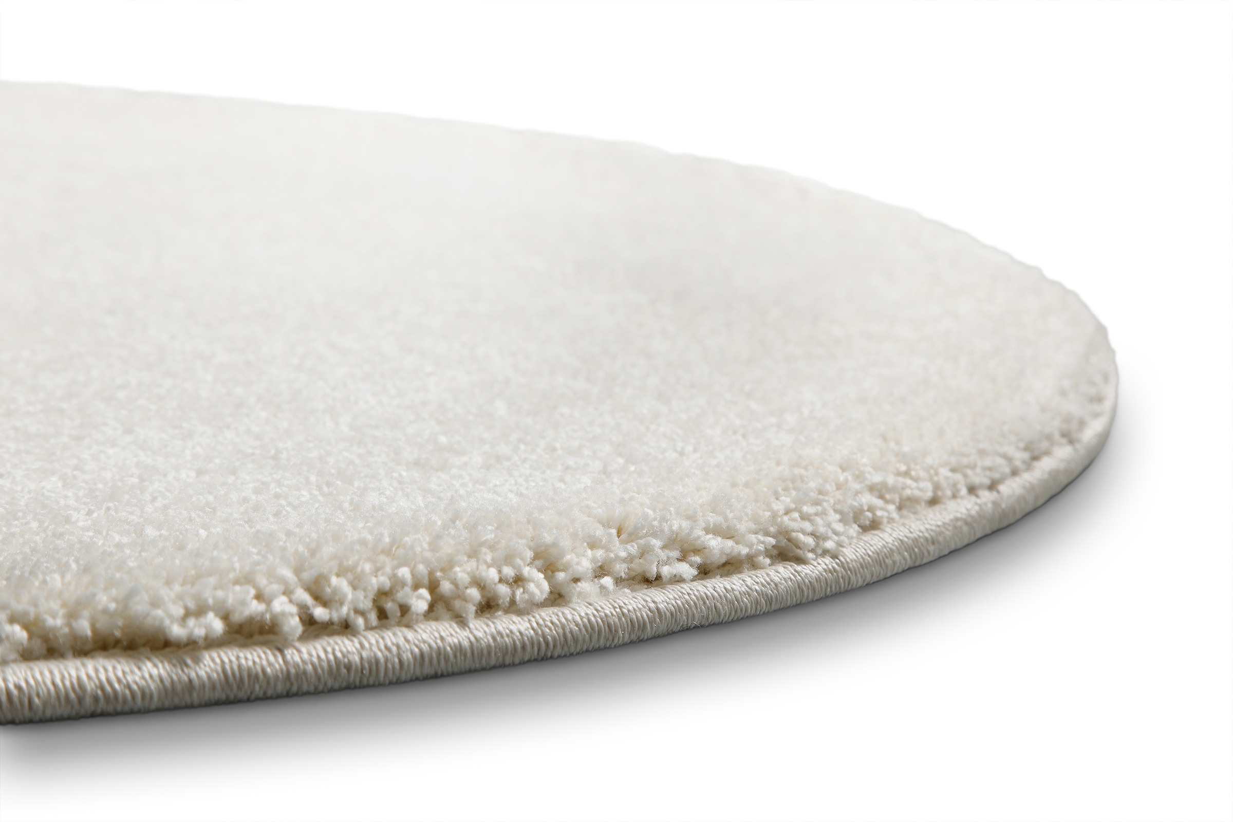 Wecon home Hochflor-Teppich »Manta«, rund, 25 mm Höhe, Langflor, maschinell gewebt, robust, Wohn- & Schlafzimmer, einfarbig
