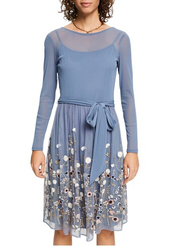 Esprit Collection Jerseykleid, (2 tlg., mit Bindeband), mit wunderschöner, floraler... kaufen