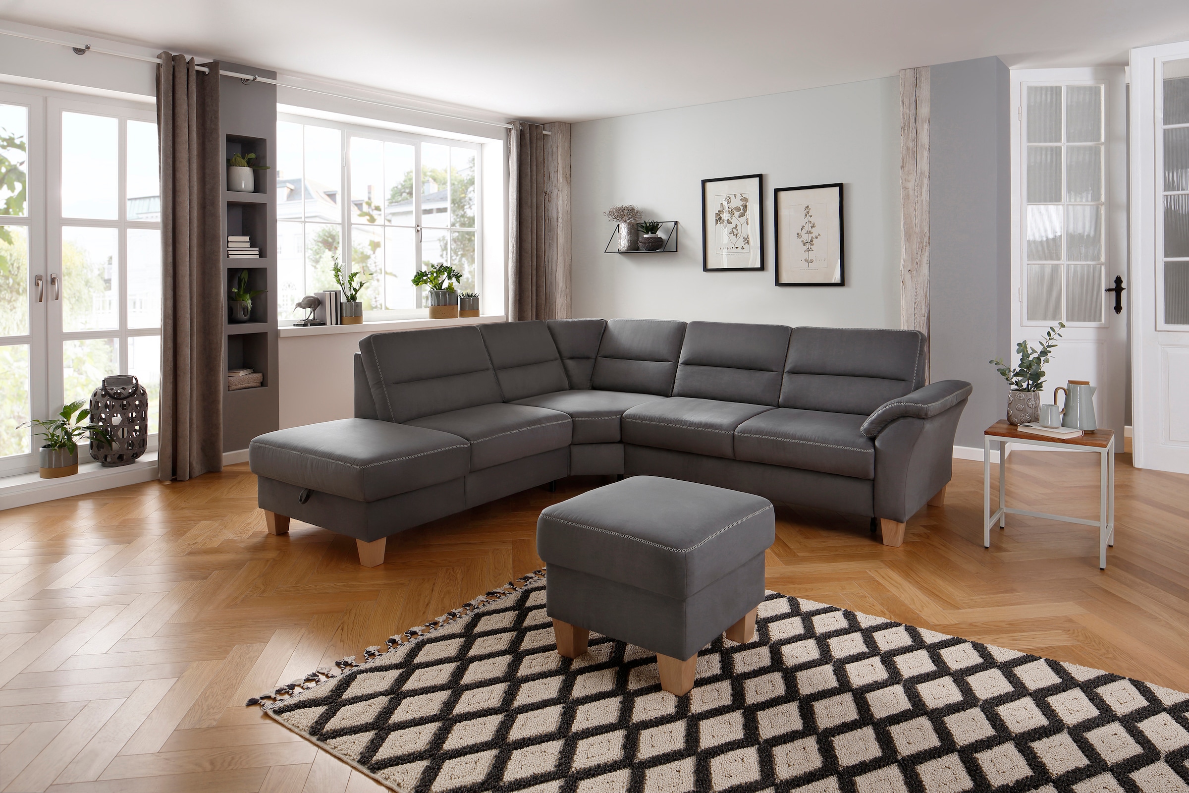 Home affaire Ecksofa »Soleo L-Form«, komfortabel durch Trapezecke mit Relax günstig online kaufen