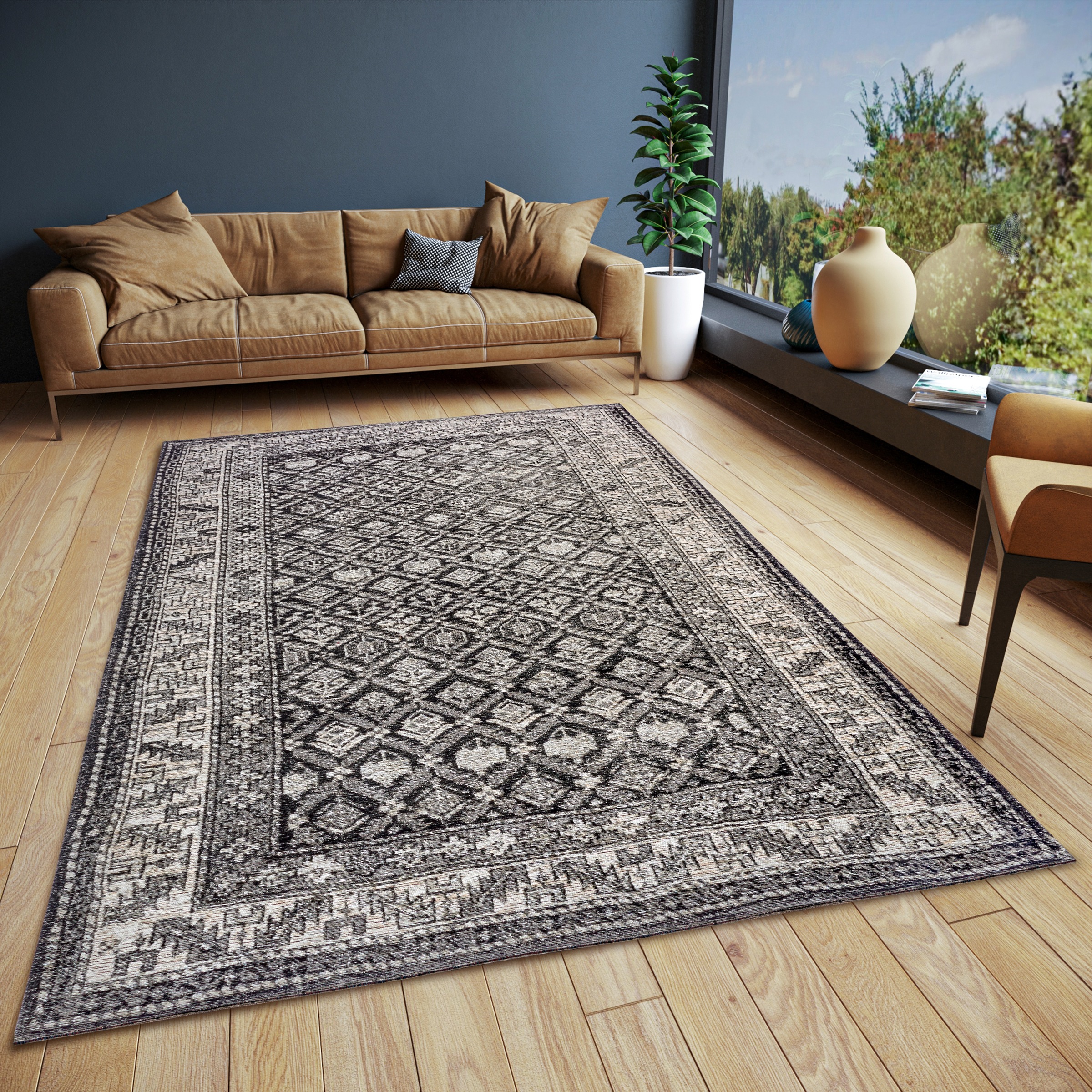 HANSE Home Teppich »Curan«, rechteckig, 6 mm Höhe, strapazierfähig, pflegeleicht, robust, Anti-Slip