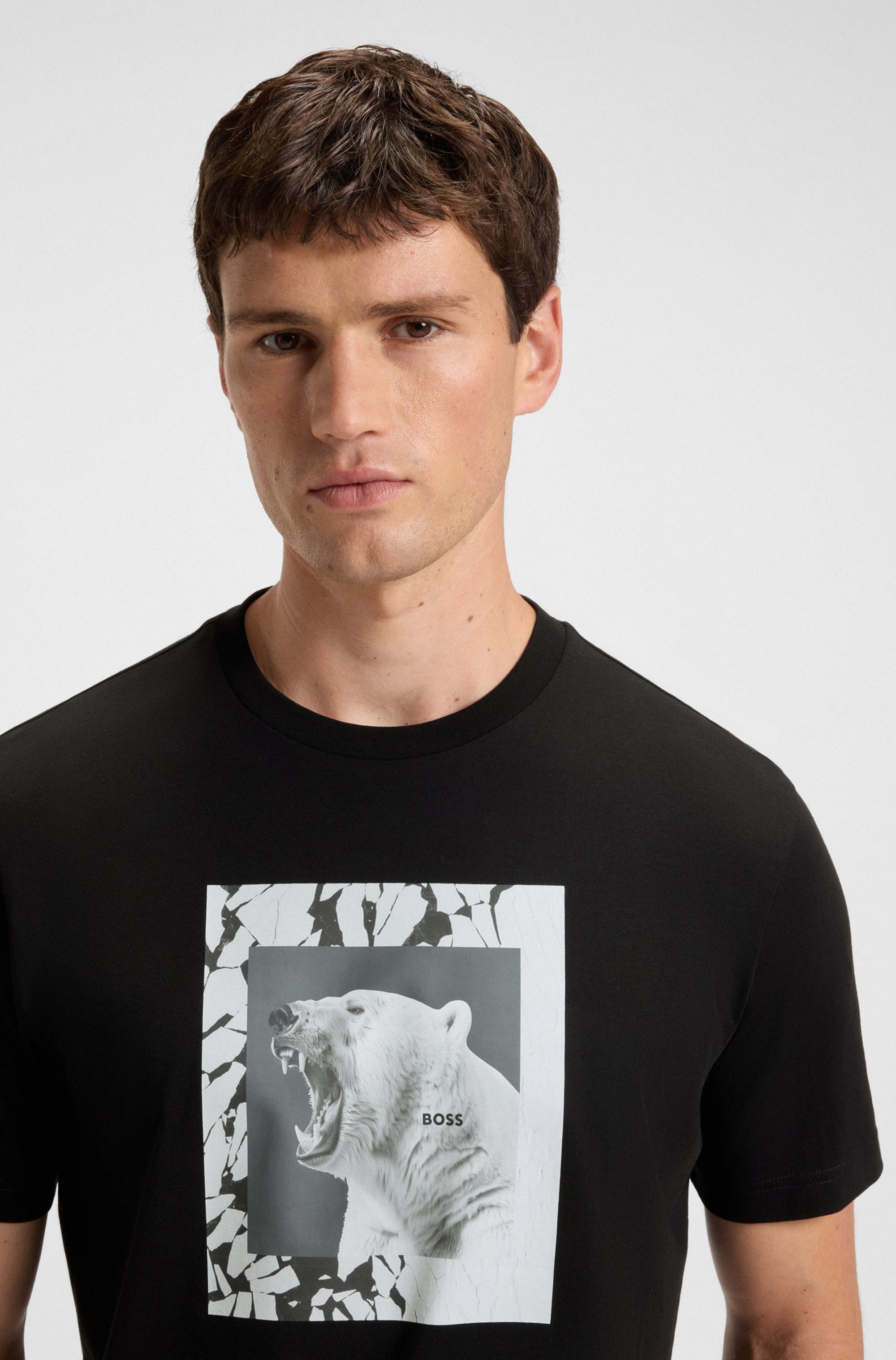 BOSS ORANGE T-Shirt »Te lupo« runder Ausschnitt, regular fit, Fotodruck