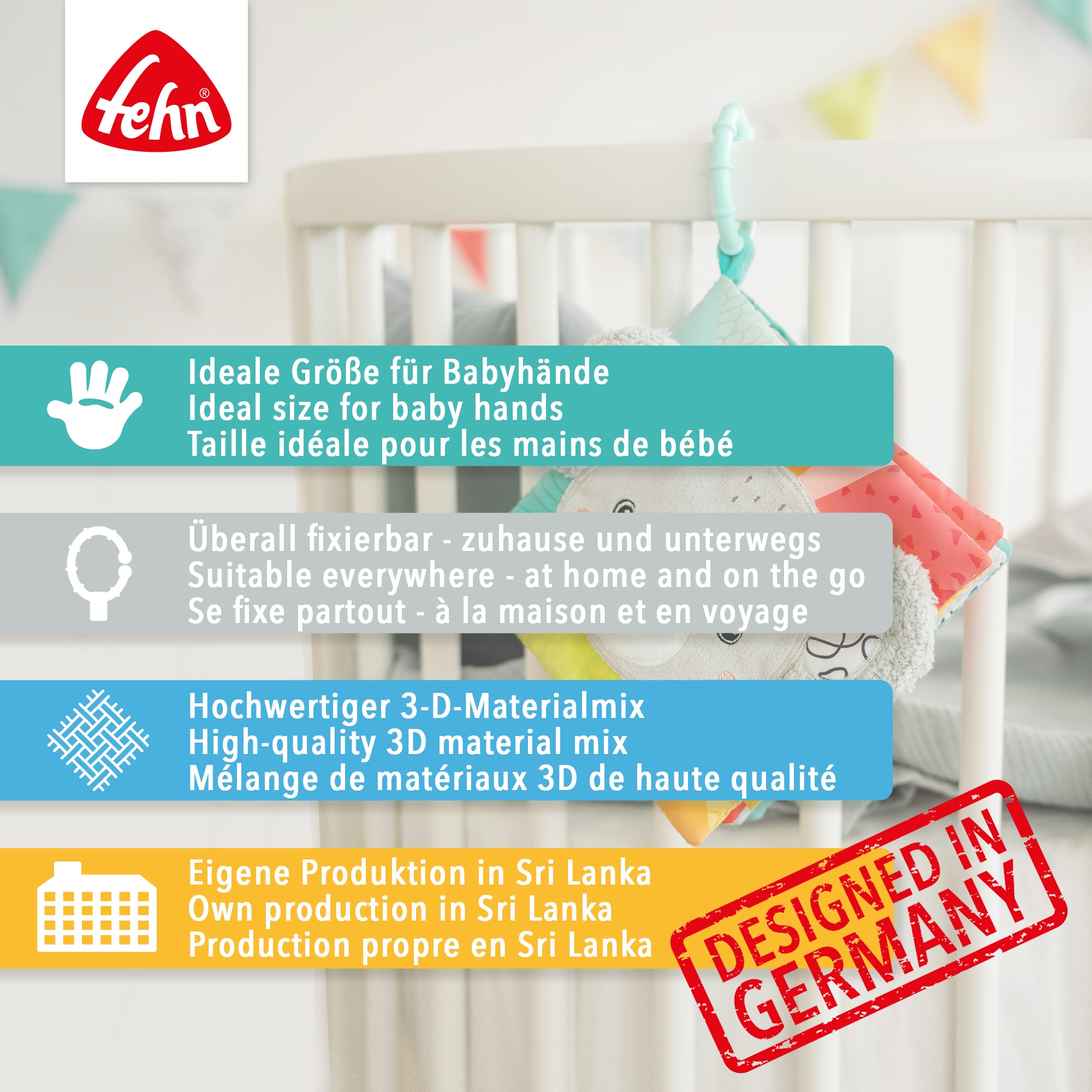 Fehn Stoffbuch »FredErik,  Elefant«