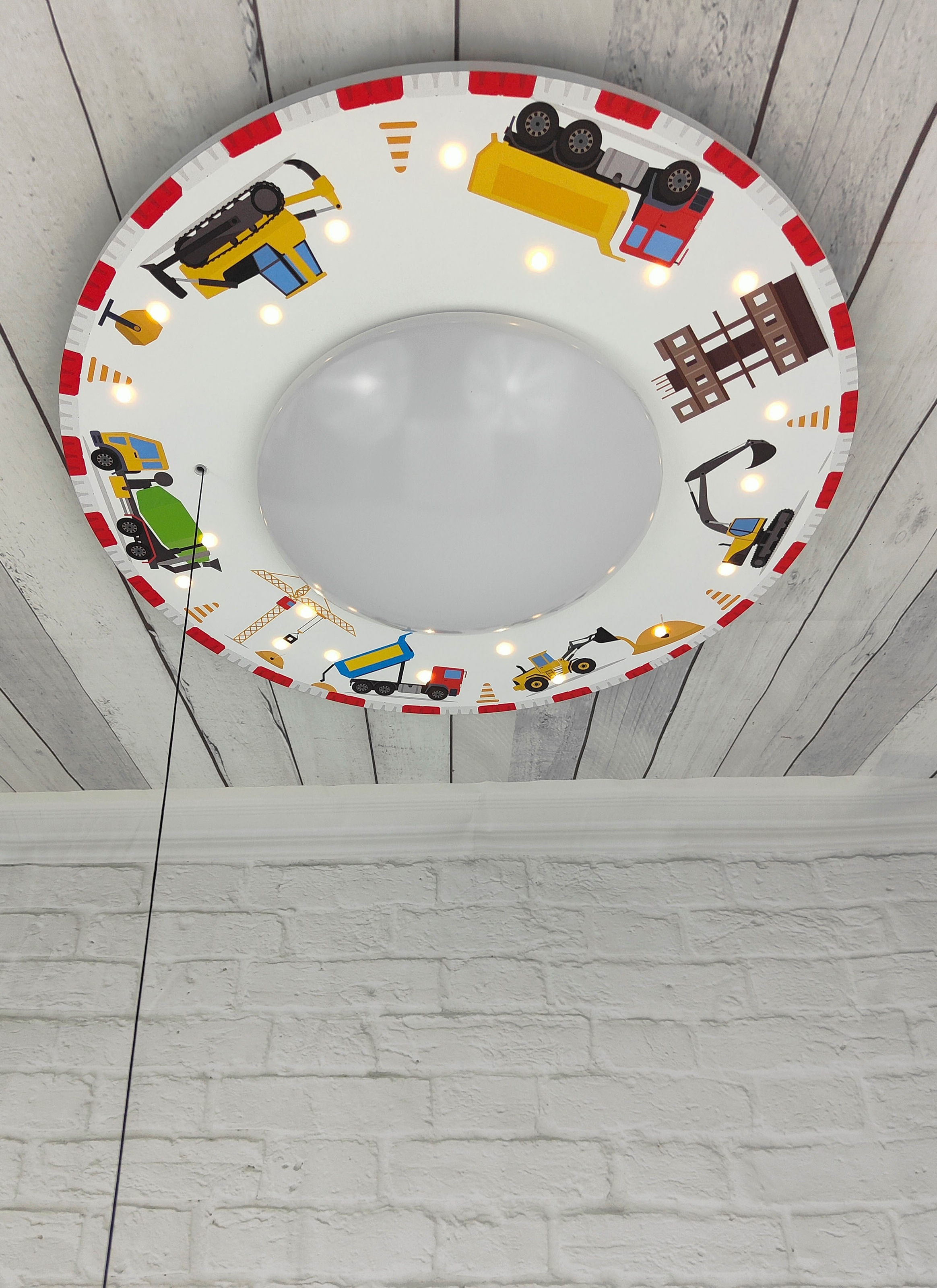 niermann Deckenleuchte »Baustelle« E27 1 Stk. hochwertiger Druck auf kompletter Oberfläche