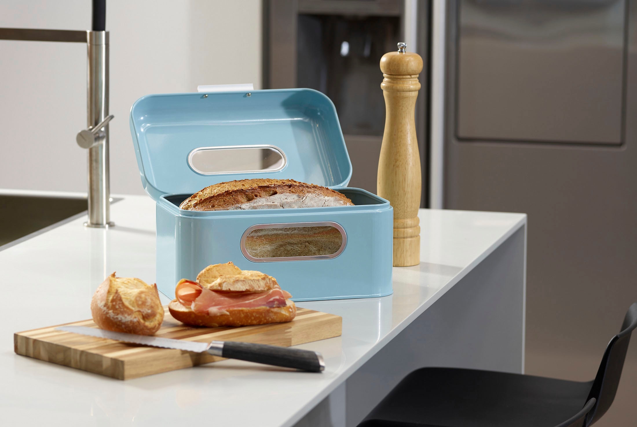 ECHTWERK Brotkasten »Retro-Brotbox aus Metall mit Sichtfenster, Aufbewahrungsbox,«, (1 tlg.)