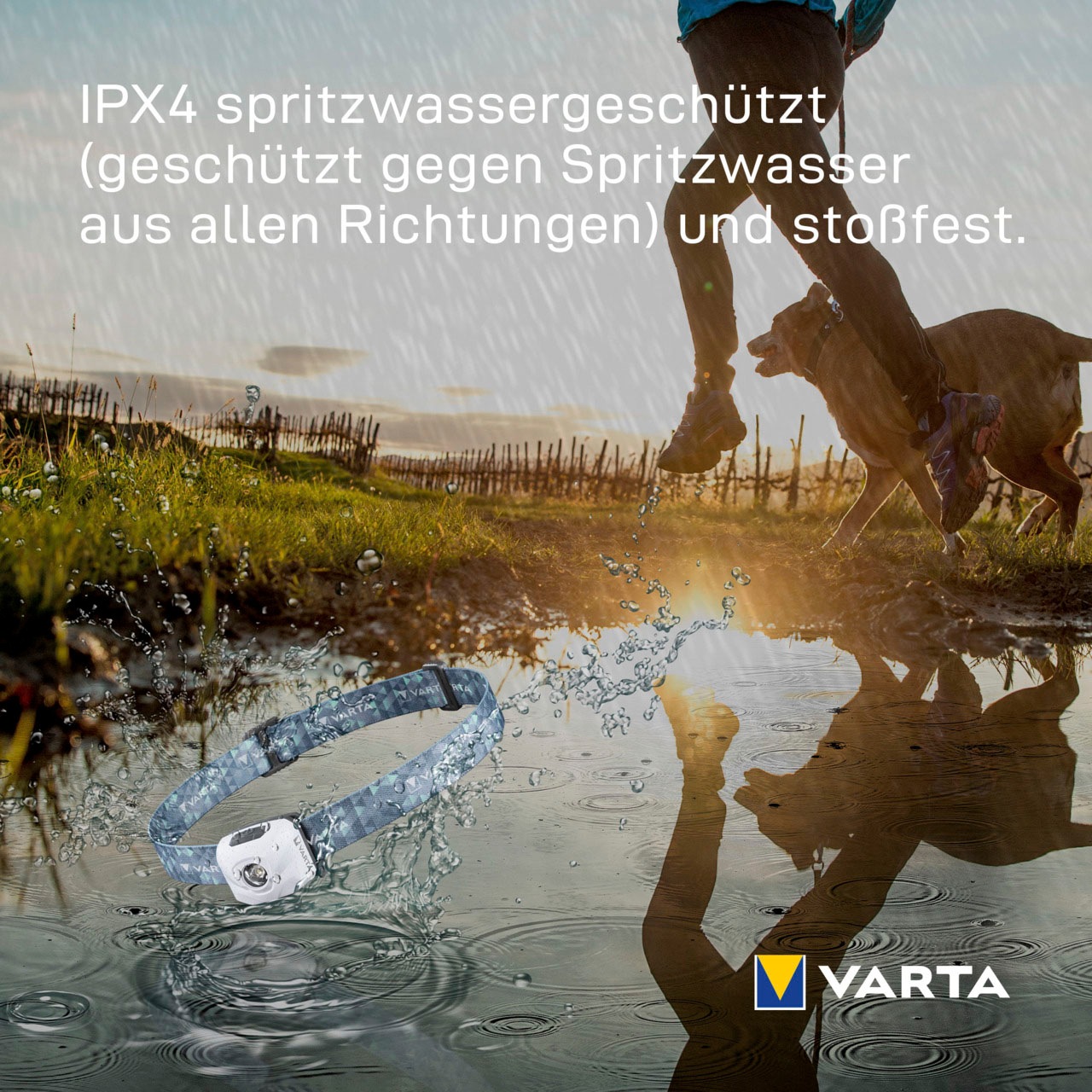 VARTA Kopflampe »Outdoor Sports Ultralight H30R«, (Packung, 1 St.), in limonen grün, leicht und kompakt, aufladbare Stirnleuchte, Kopfleuchte mit Tastensperre und Speicherfunktion der Lichteinstellungen, Joggen, Laufen, Outdoor