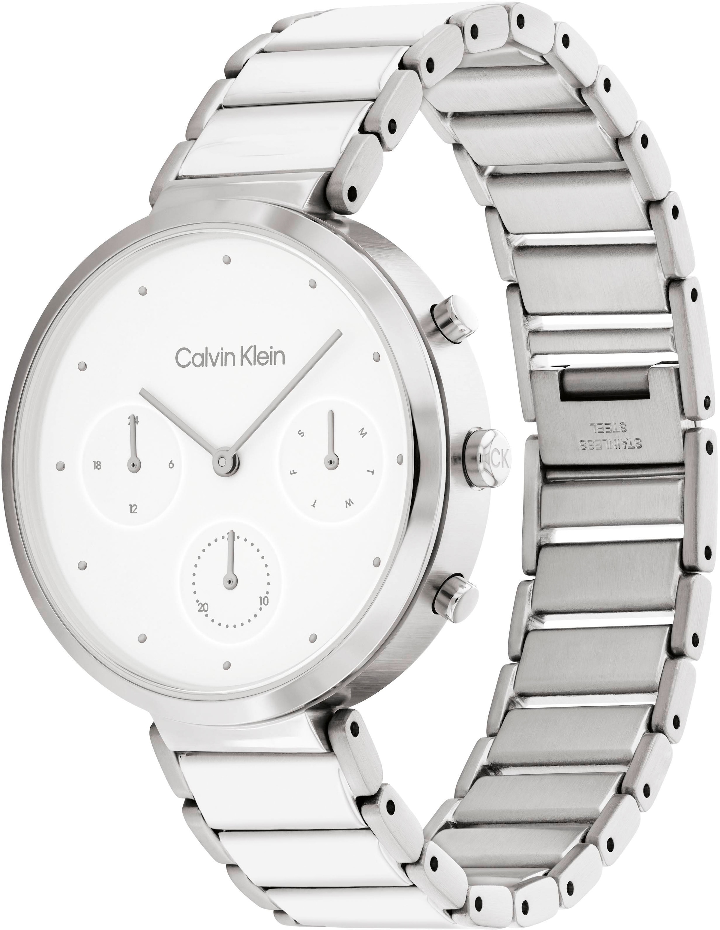Calvin Klein Multifunktionsuhr »TIMELESS, 25200282«, Quarzuhr, Armbanduhr, Damenuhr, Datum, 12/24-Stunden-Anzeige