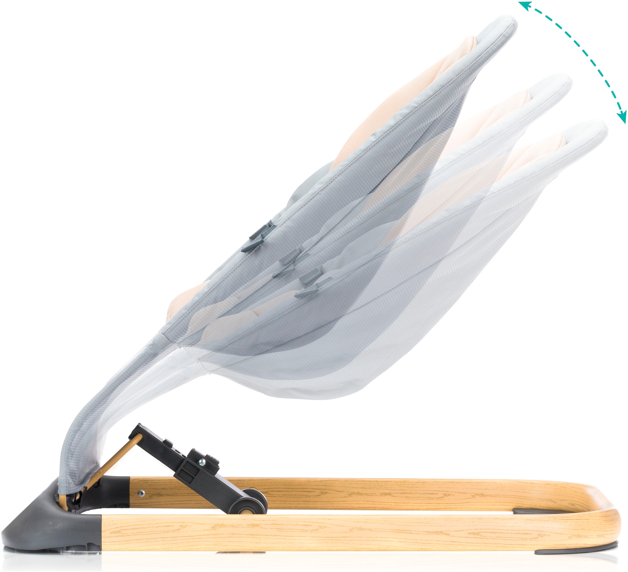 Fillikid Babywippe »Star grau beige, inkl. Spielbogen und Reduktionskissen«, bis 9 kg