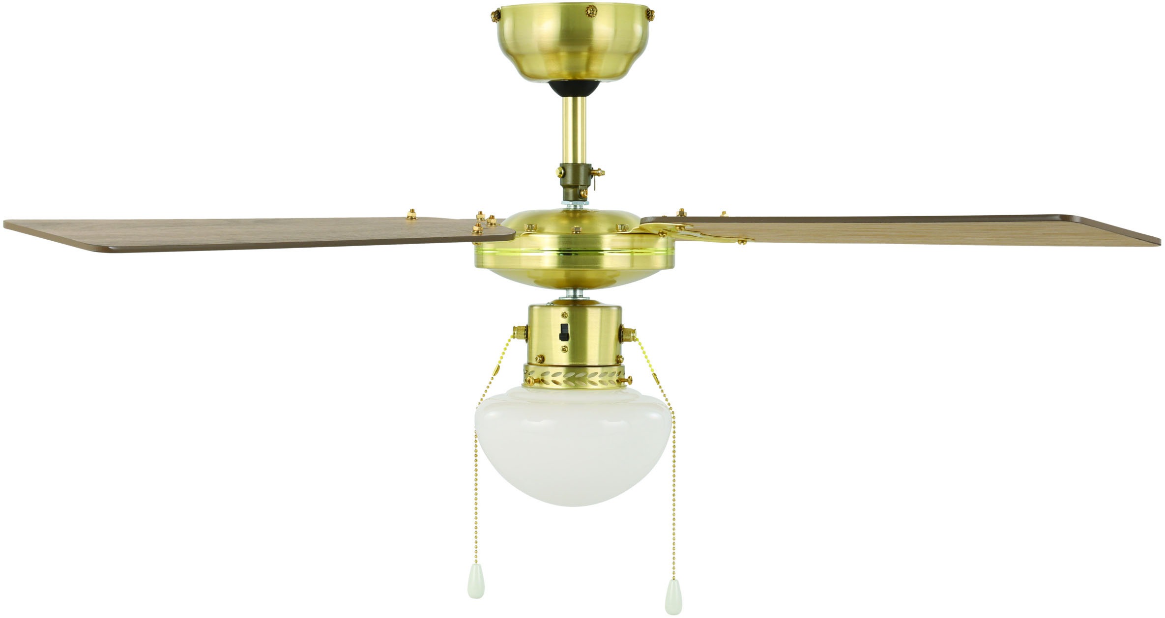 EGLO Deckenleuchte »FORTALEZA Ventilator & Licht - Stahl - E27 - 1X60W - IP20« E27 1 Stk. Ventilator mit Beleuchtung, Wohnzimmer, Schalfzimmern, H42 x Ø106,6 cm