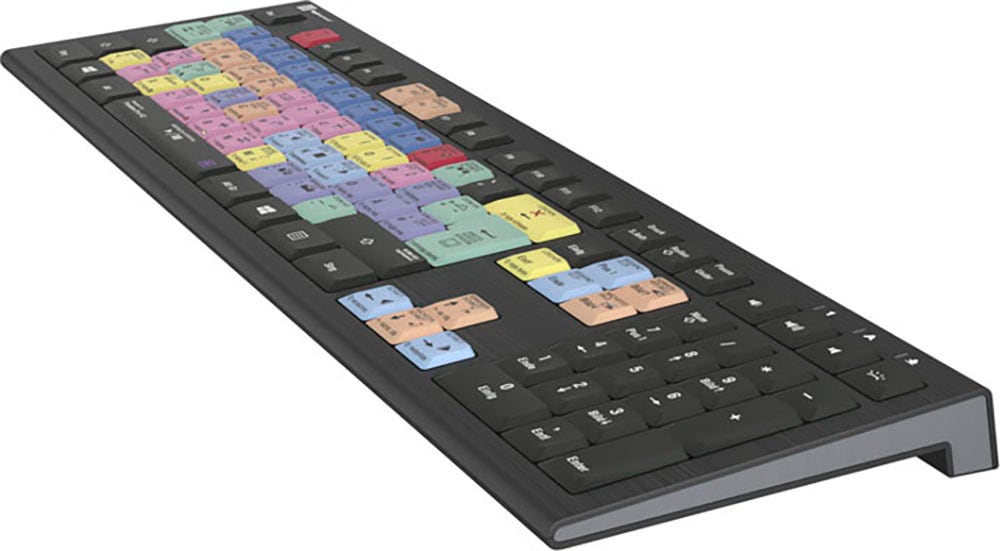 Logickeyboard Tastatur »Adobe Premiere Pro CC Astra 2 DE (PC)«, (Ziffernblock-USB-Hub)