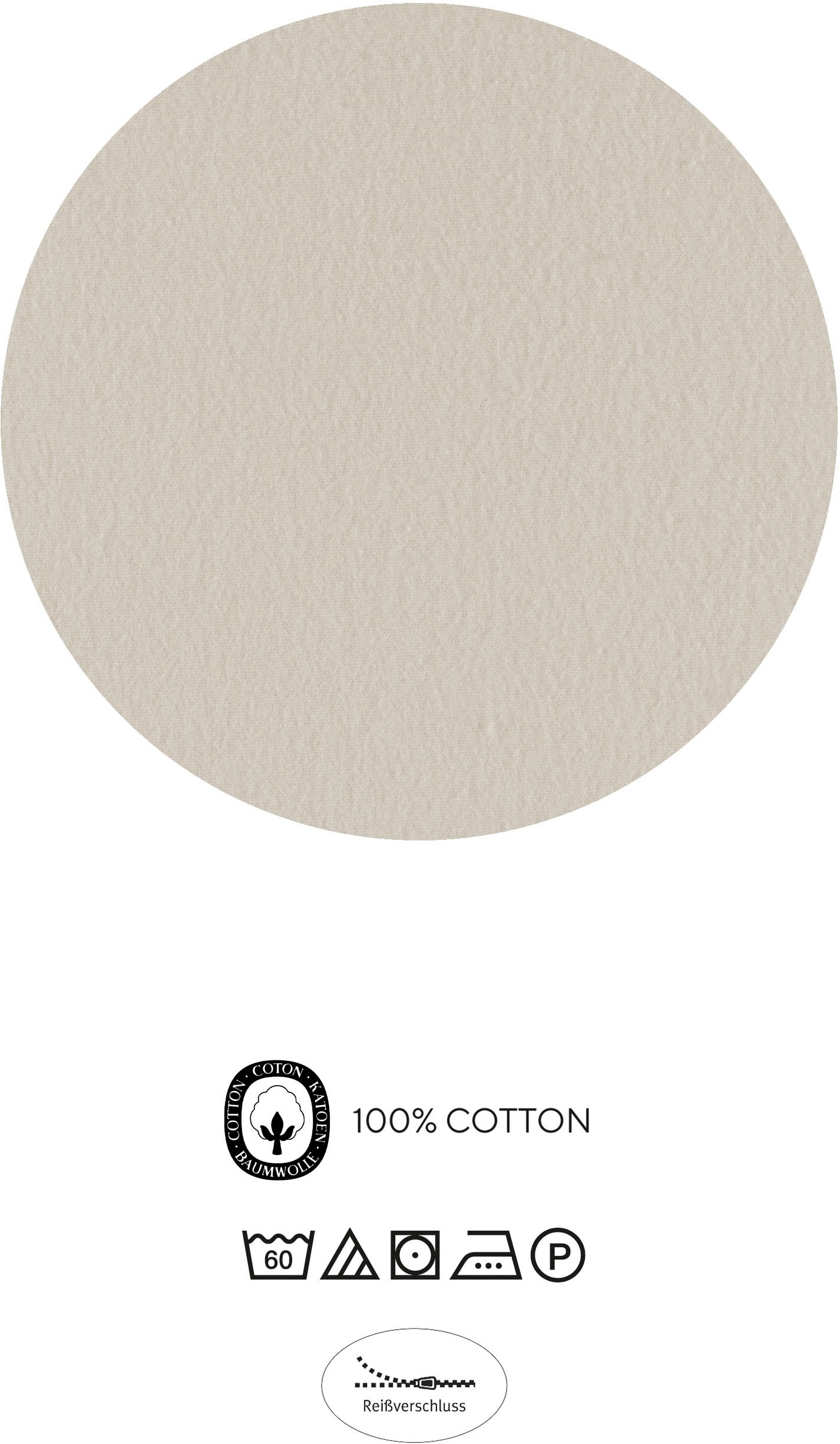 Biberna Bettwäsche »0004103« 2 Stk. tlg. wohlig warm + weich, pflegeleicht, 100% Baumwolle, Reißverschluss