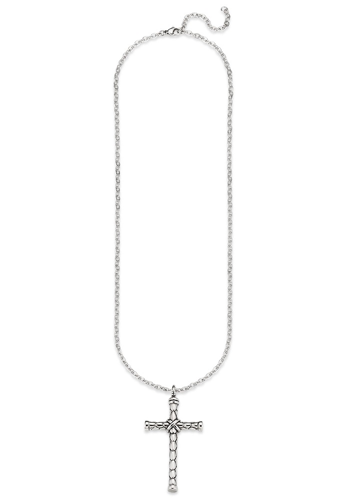Bruno Banani Kette mit Anhänger »Schmuck Geschenk Halskette Kreuz Ankerkette Silber«