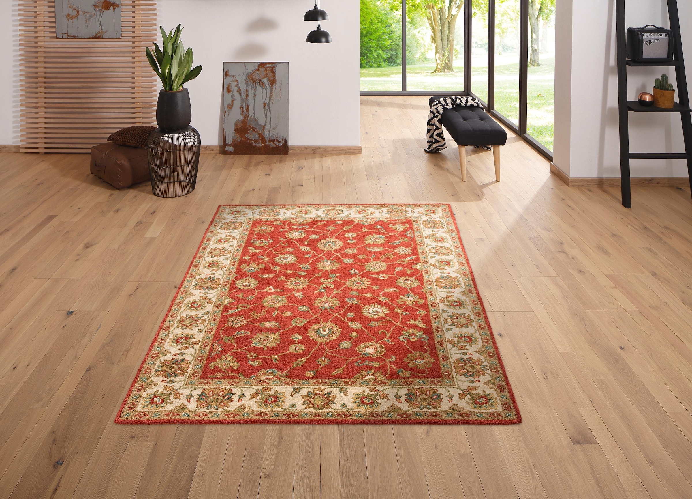 my home Wollteppich »Sahil«, rechteckig, 14 mm Höhe, reine Wolle, Orient-Op günstig online kaufen