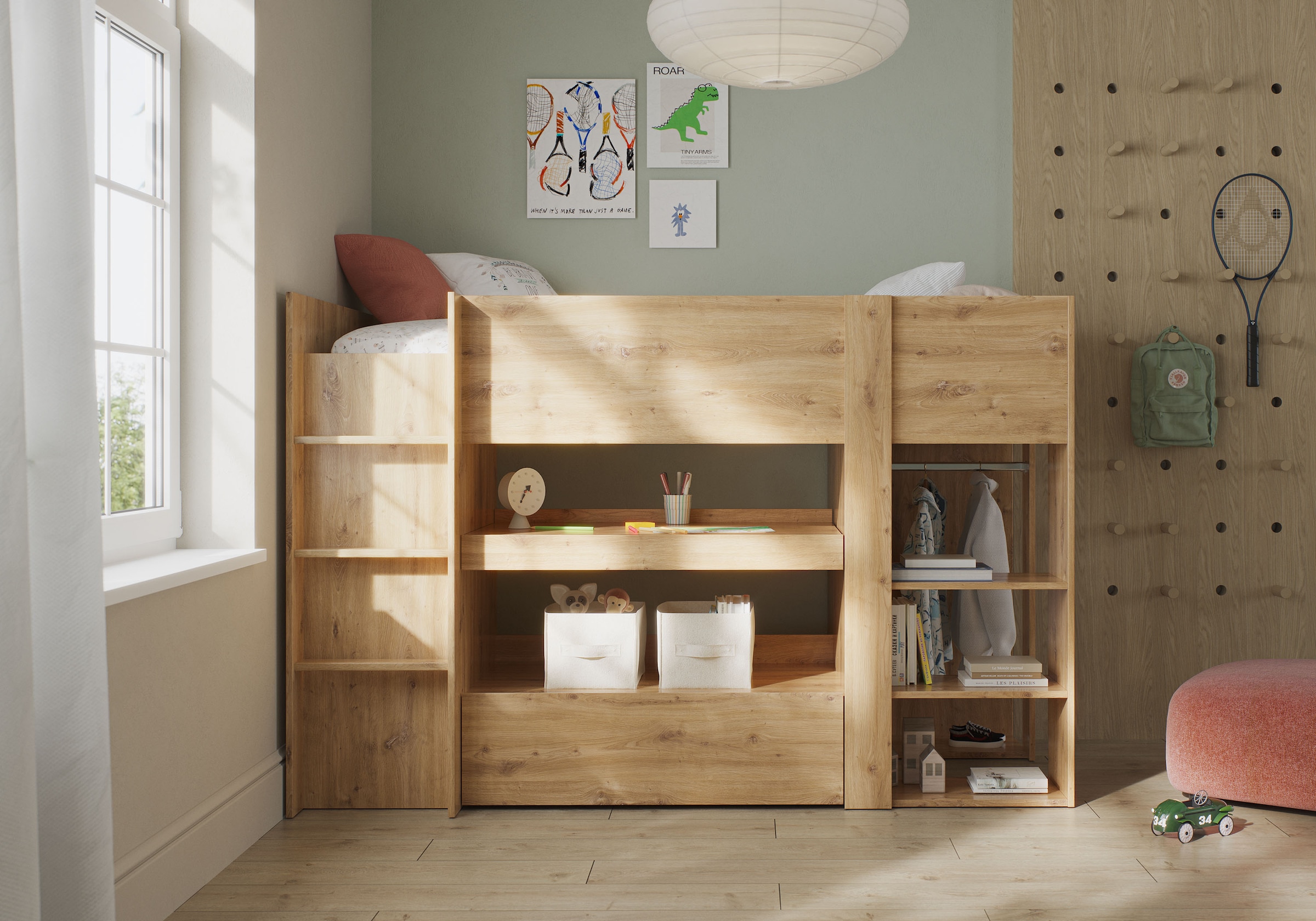 Gami Hochbett »GABIN« Hochbett All-in-One