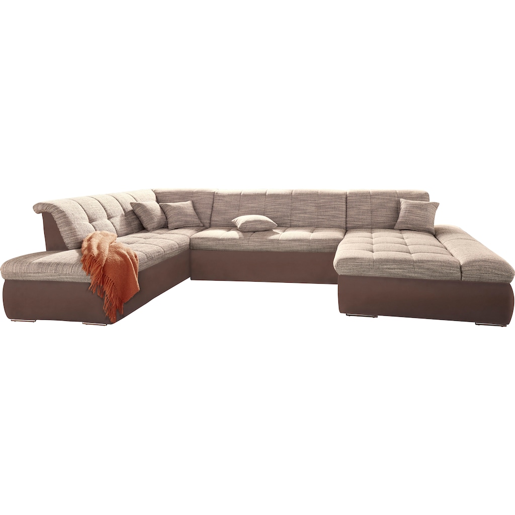 DOMO collection Wohnlandschaft »PB Moric wahlweise mit Bettfunktion und Armteilverstellung, Schlafsofa«