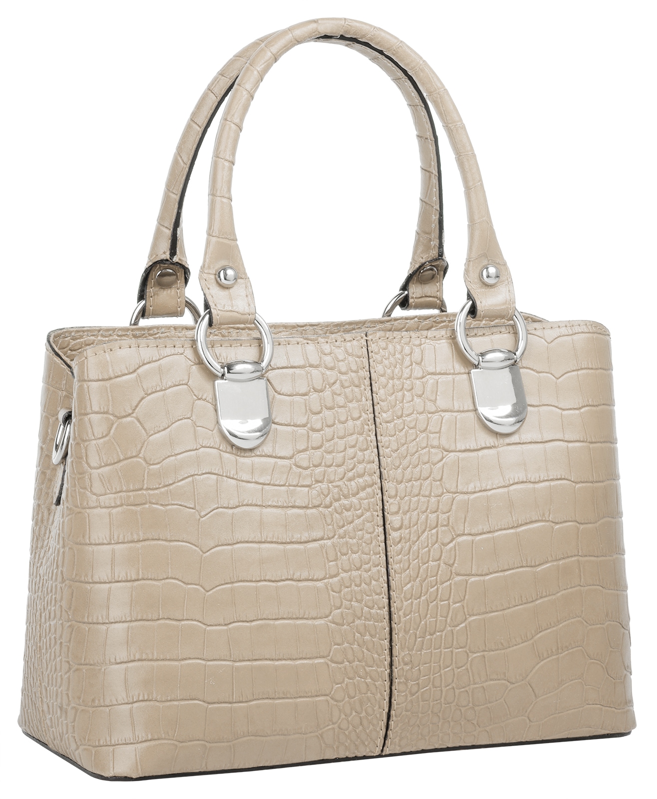Cluty Umhängetasche, echt Leder, Made in Italy