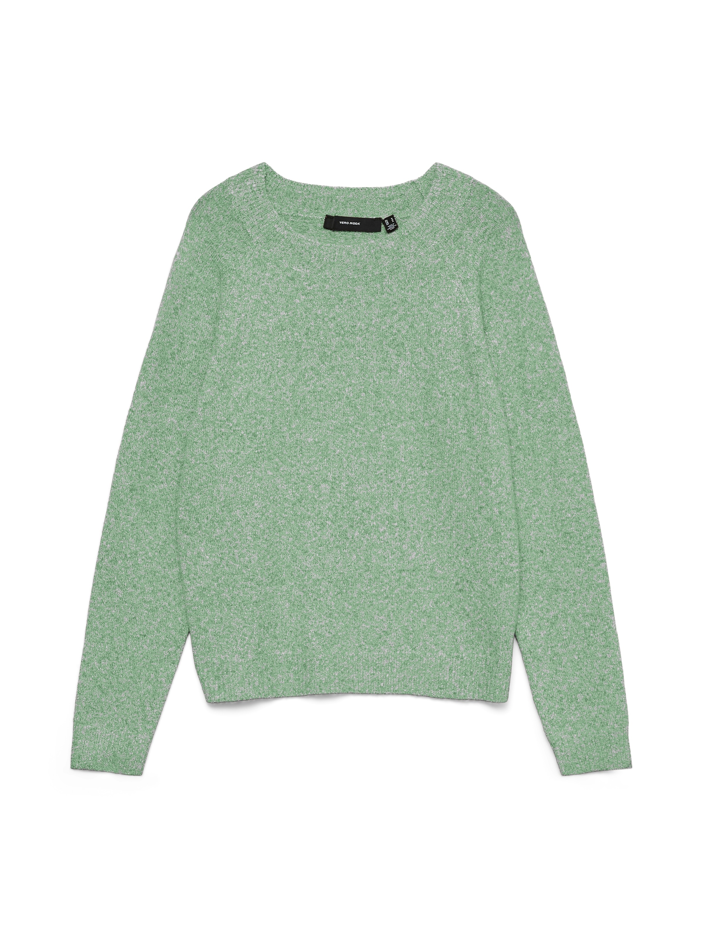 Vero Moda Rundhalspullover »VMDOFFY LS O-NECK BLOUSE GA NOOS« Materialmix, regular fit