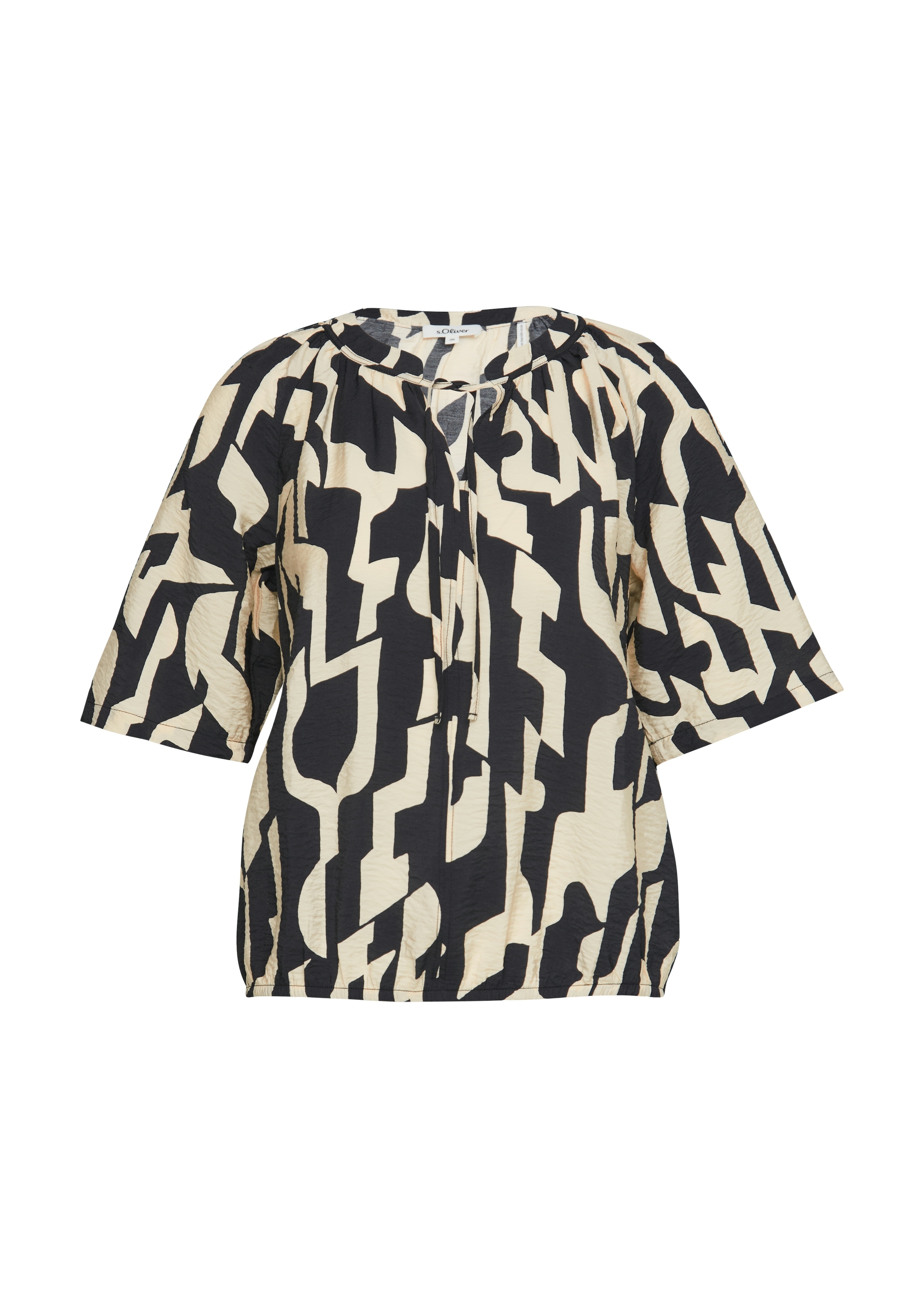 s.Oliver Kurzarmbluse, mit All-Over Print