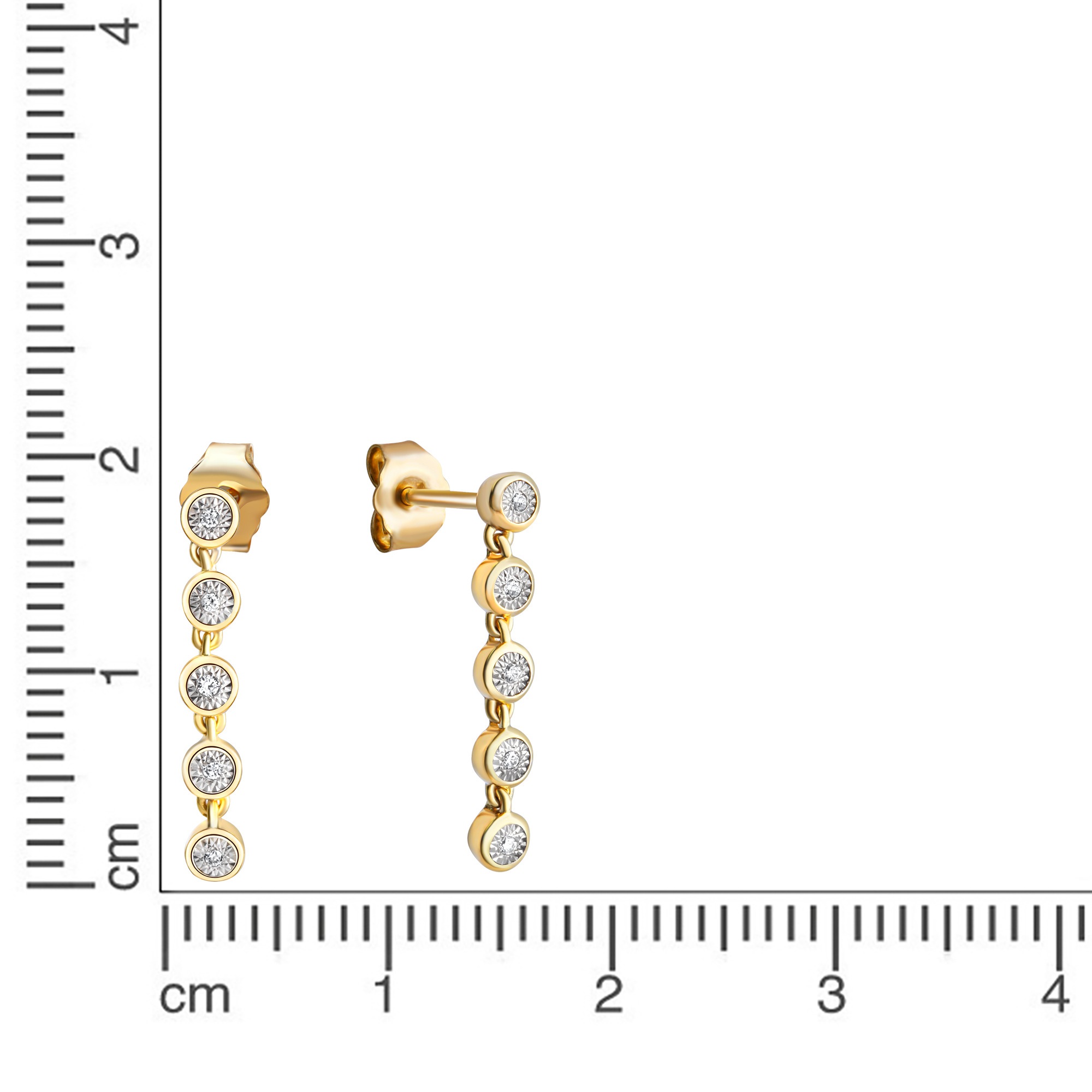 Diamonds by Ellen K. Paar Ohrhänger »Gold 585 zweifarbig mit 10x Brillant zus. 0,05ct.«