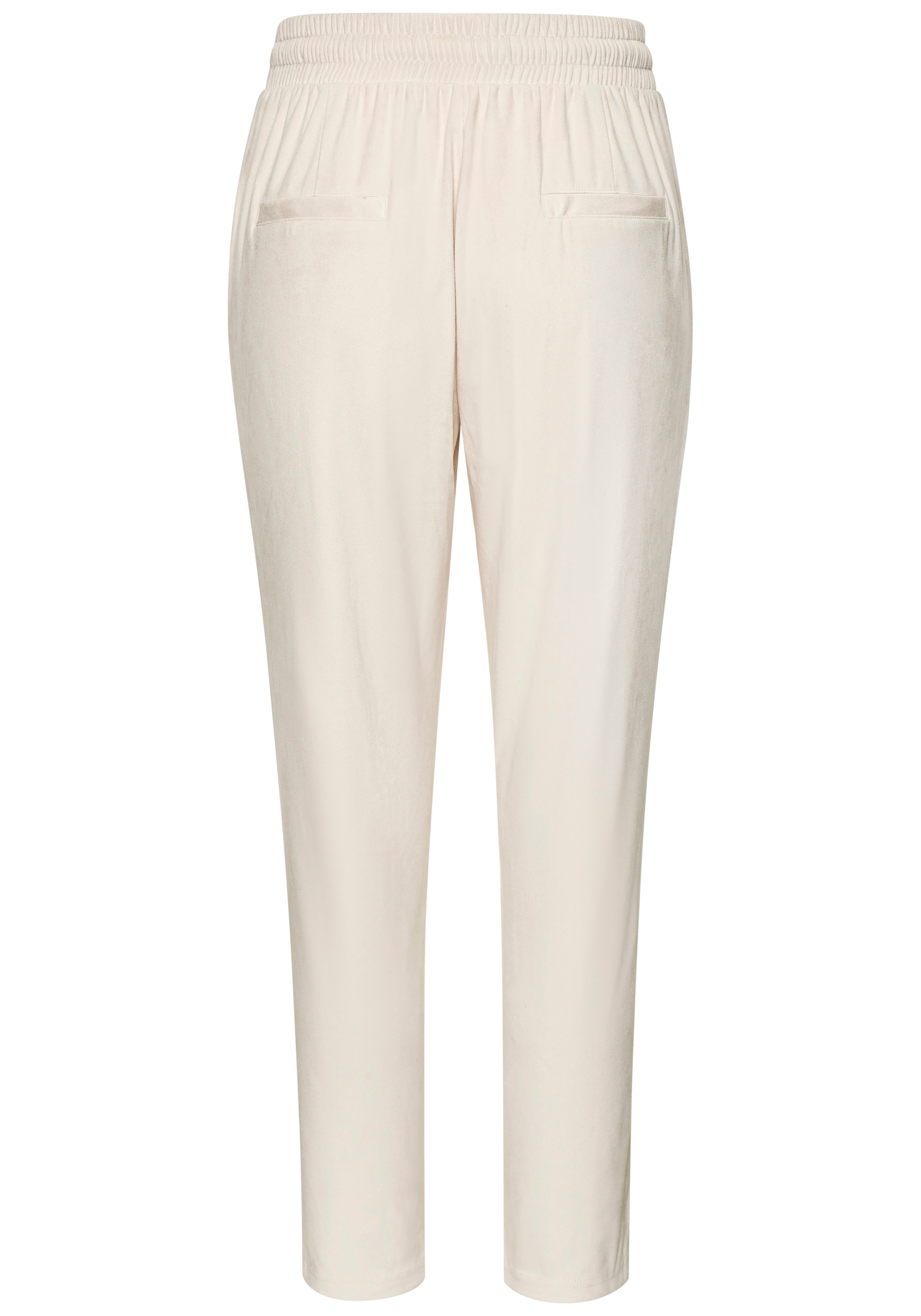 LASCANA Schlupfhose, aus Velourlederimitat mit Taschen, bequeme Stoffhose, Gummizugbund