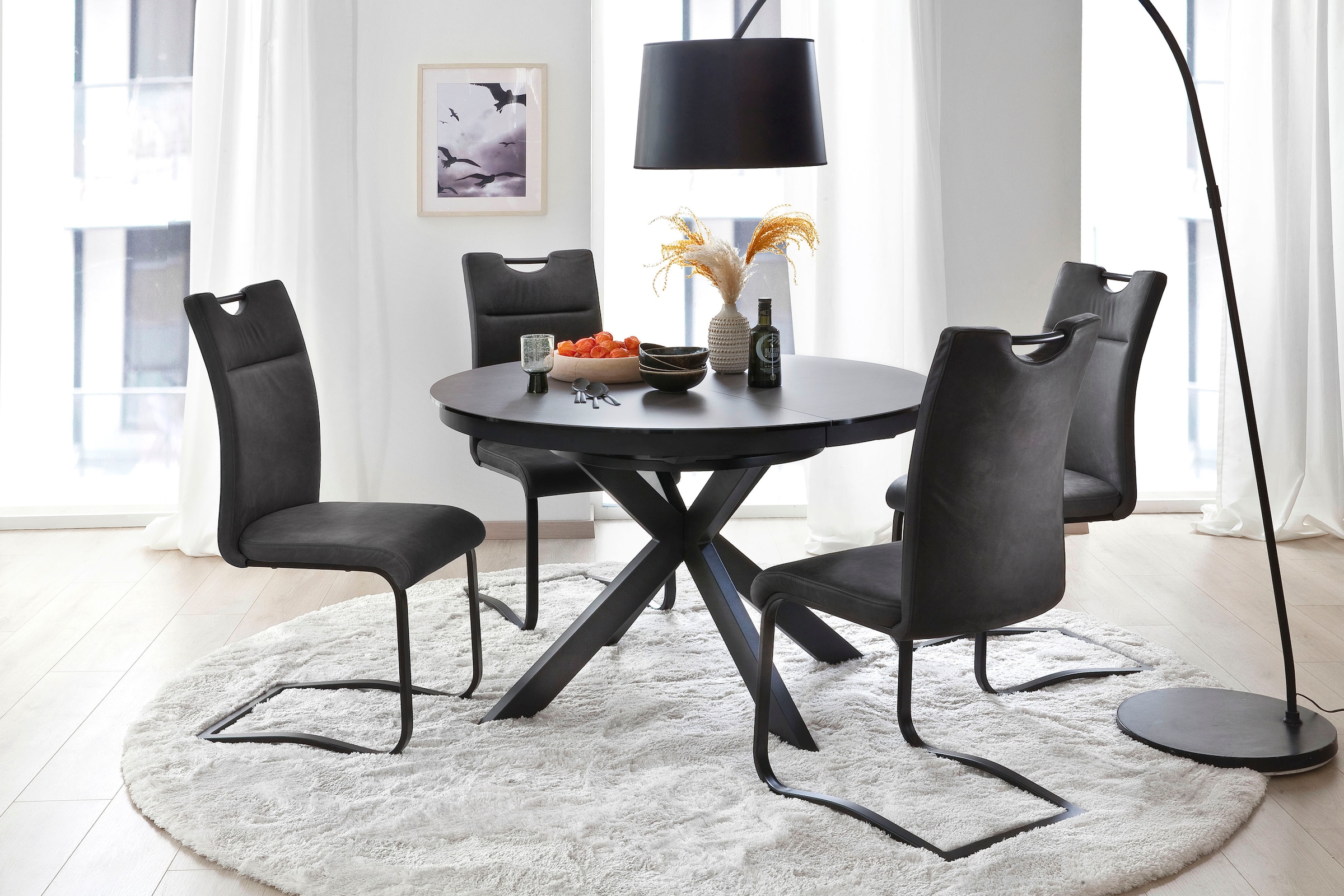 MCA furniture auf ausziehbar, Synchronauszug Raten mit »Winnipeg«, Glas Tisch Keramik Esstisch rund kaufen