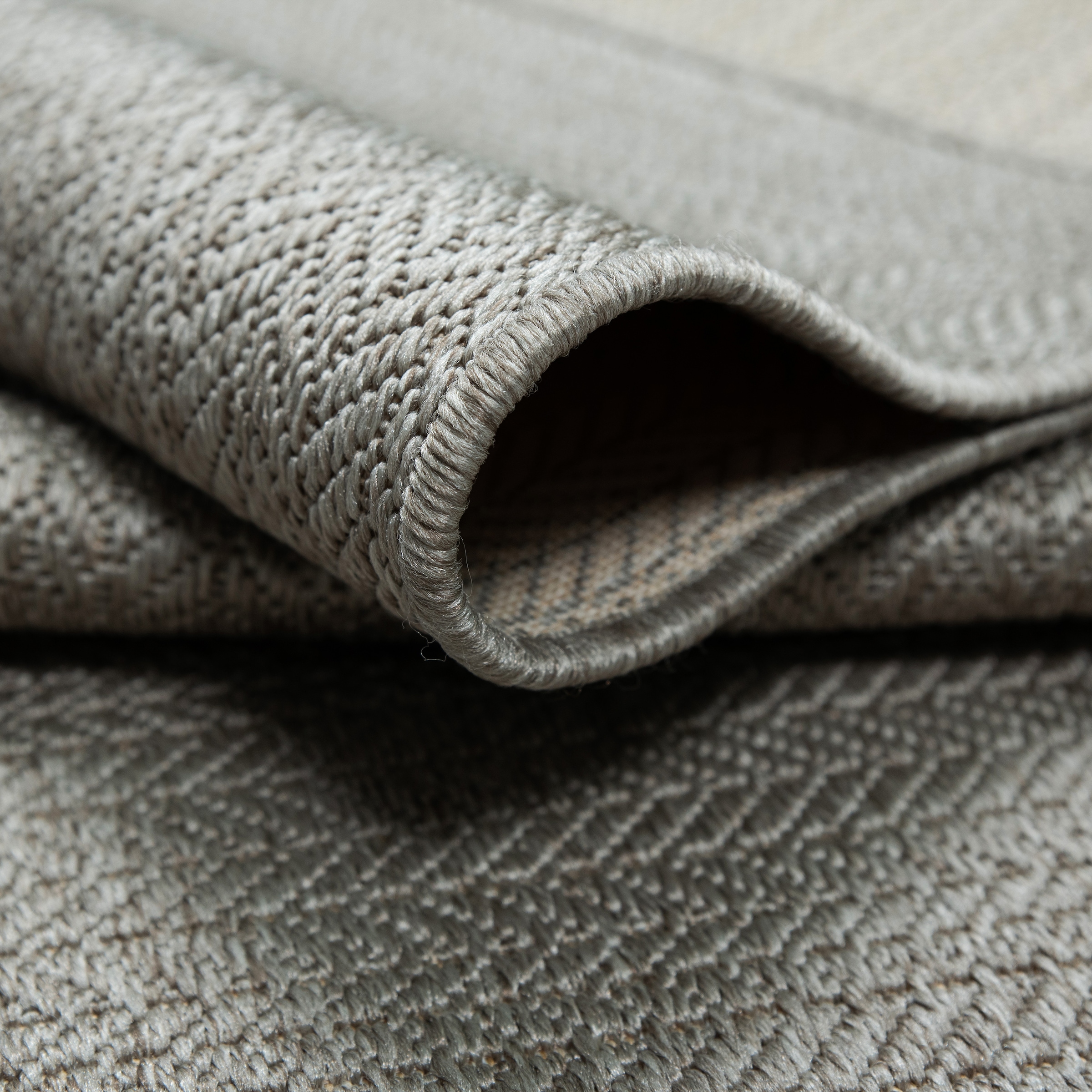 OTTO home Teppich »Aliv, Fischgräten-Design auch für Balkon und Terrasse« rechteckig 3 mm Höhe In- und Outdoor geeignet, Wetterfest & UV-beständig