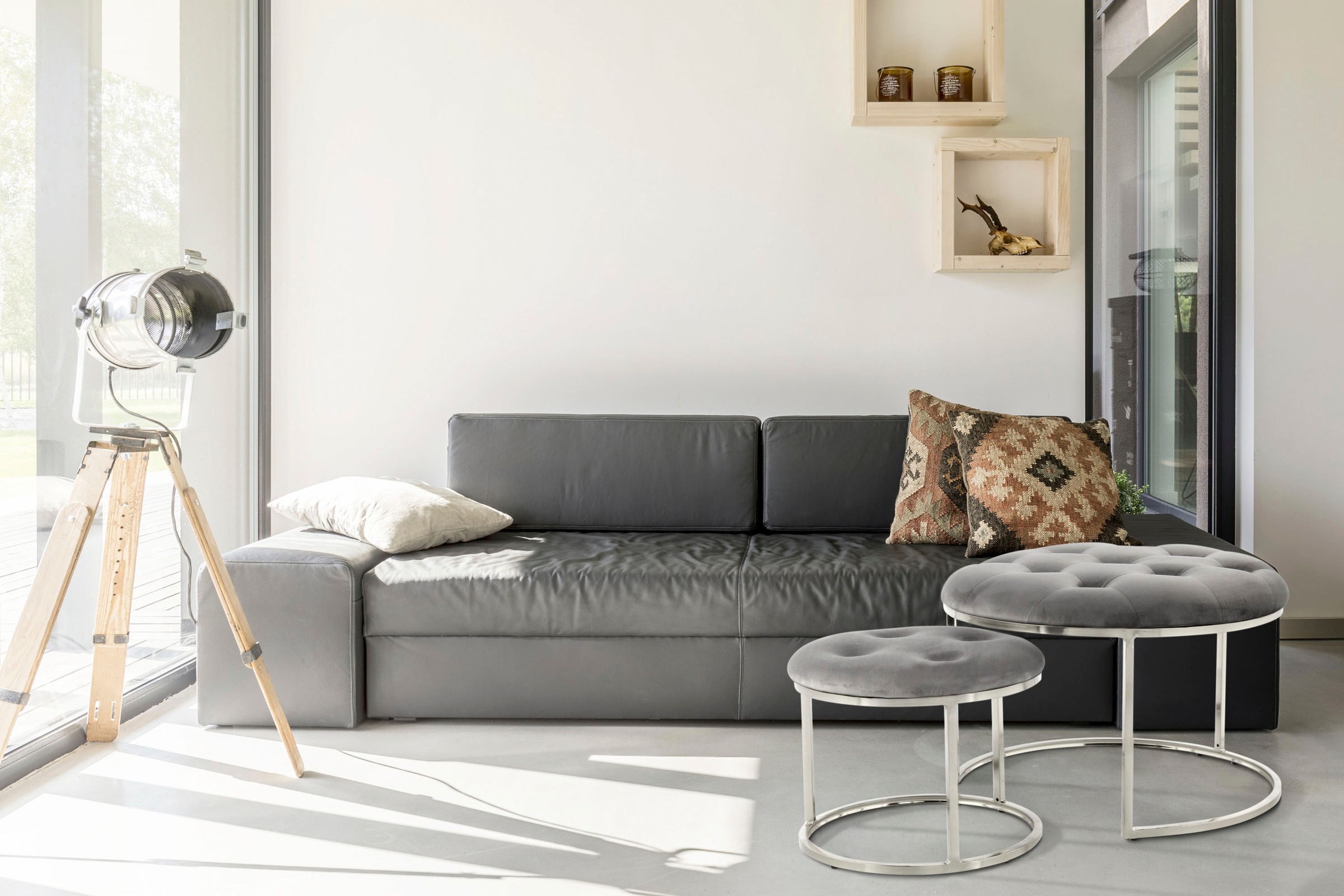 Kayoom Sitzhocker »Hocker Myla 2er-Set, praktisch ineinander schiebbar«, (S günstig online kaufen