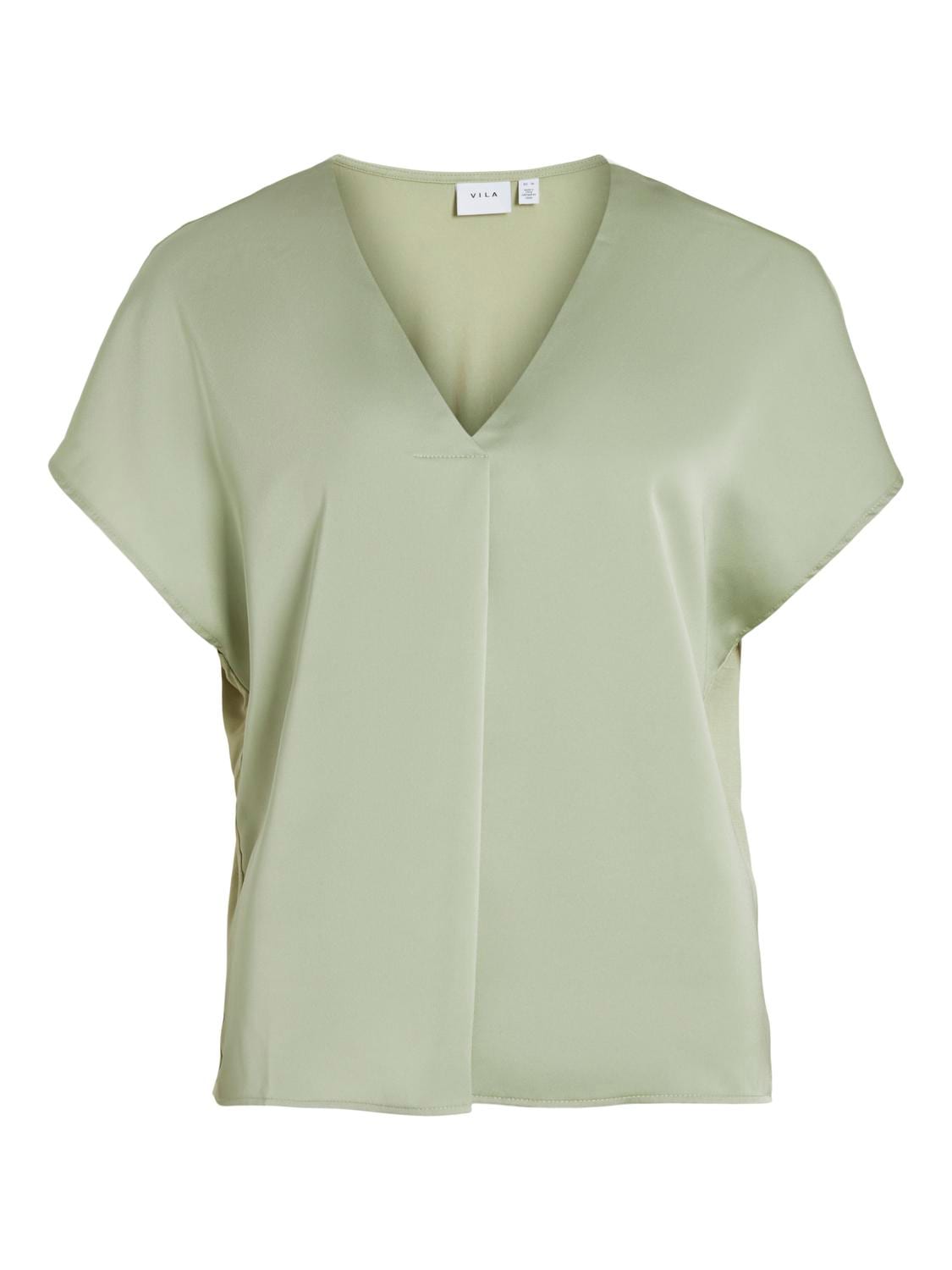 Vila V-Shirt »VIELLETTE V-NECK S/S SATIN TOP - NOOS«