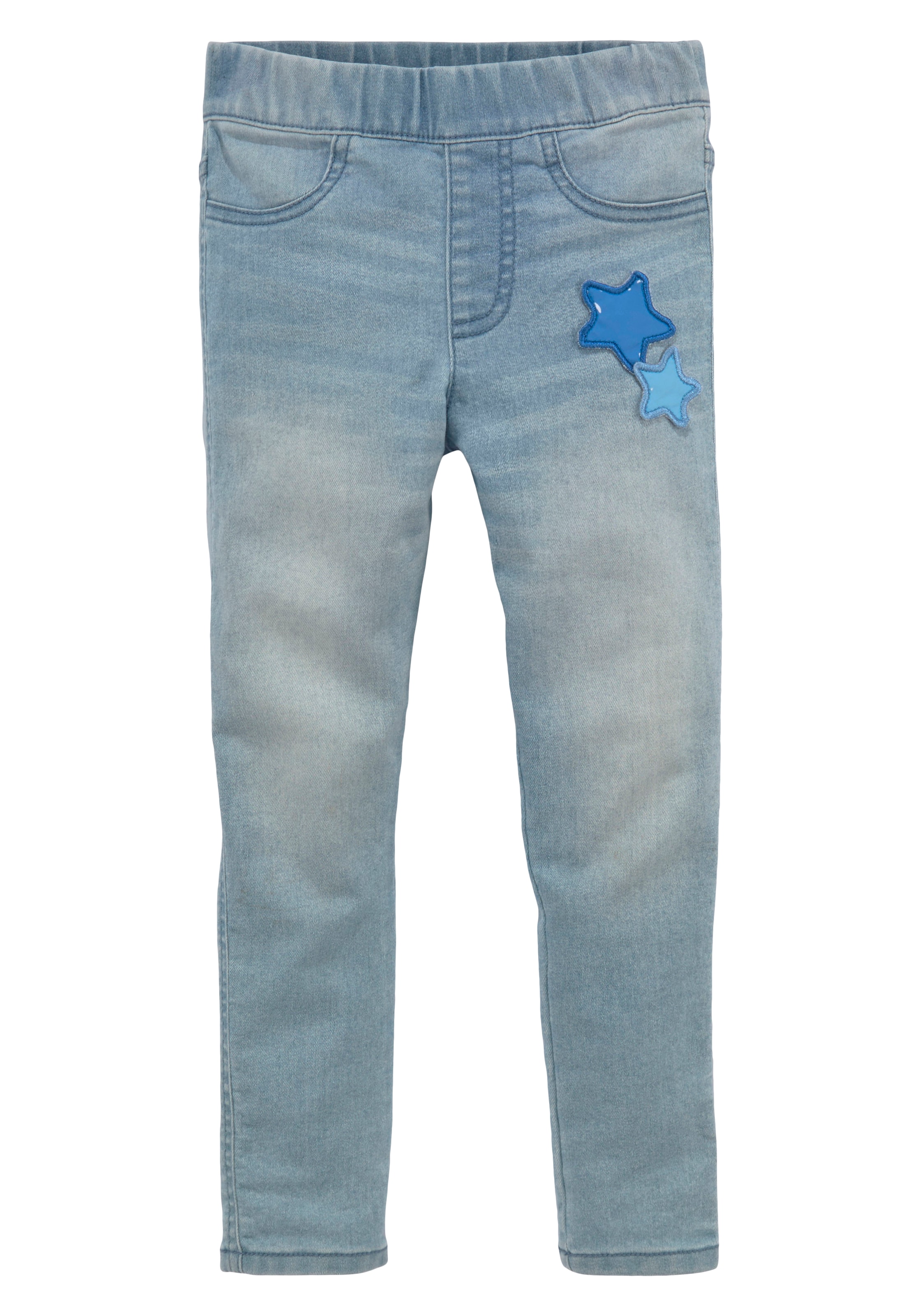 KIDSWORLD Jeansjeggings », Strecht-Jeans in Schlupfform«, mit Sternapplikation - für kleine Mädchen