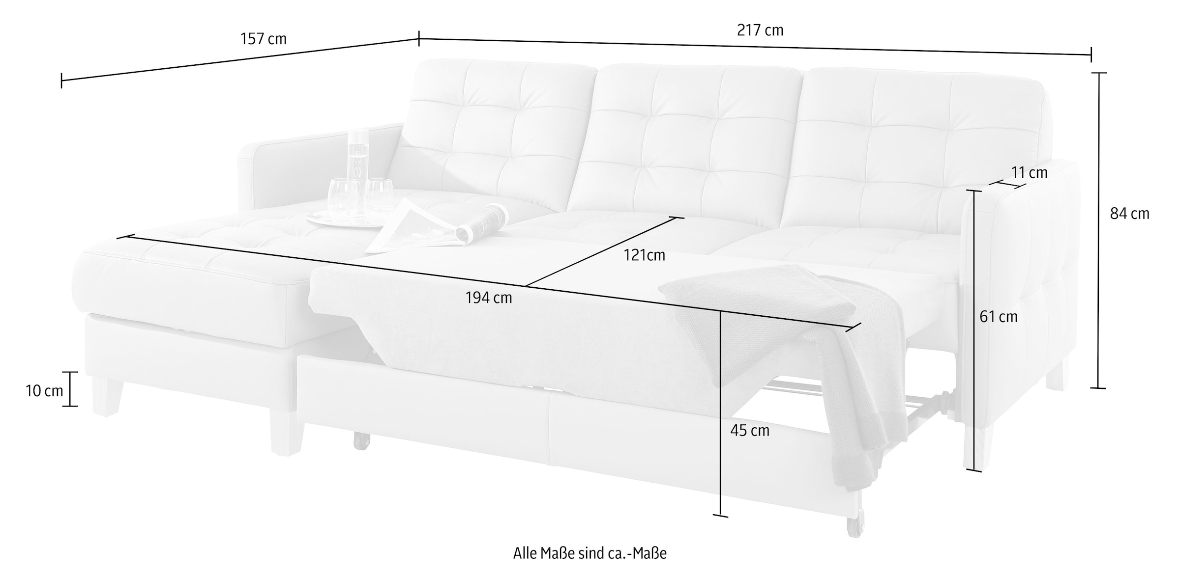 exxpo - sofa fashion mit wahlweise Ecksofa Bettfunktion »Elio«, Raten bestellen auf