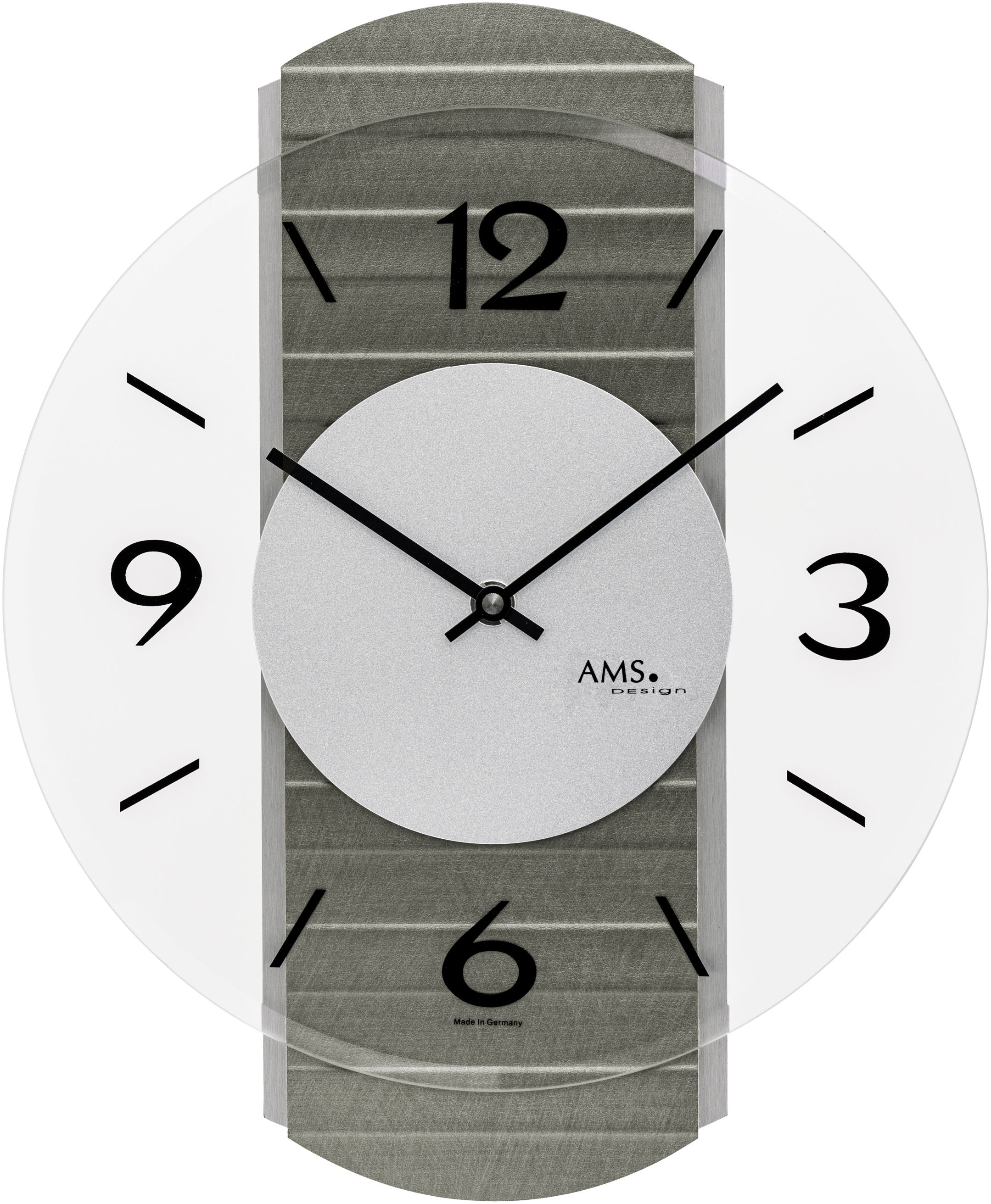 AMS Wanduhr, Quarzuhr, Made in Germany, Holz, Wohnzimmer, Esszimmer, Arbeit günstig online kaufen
