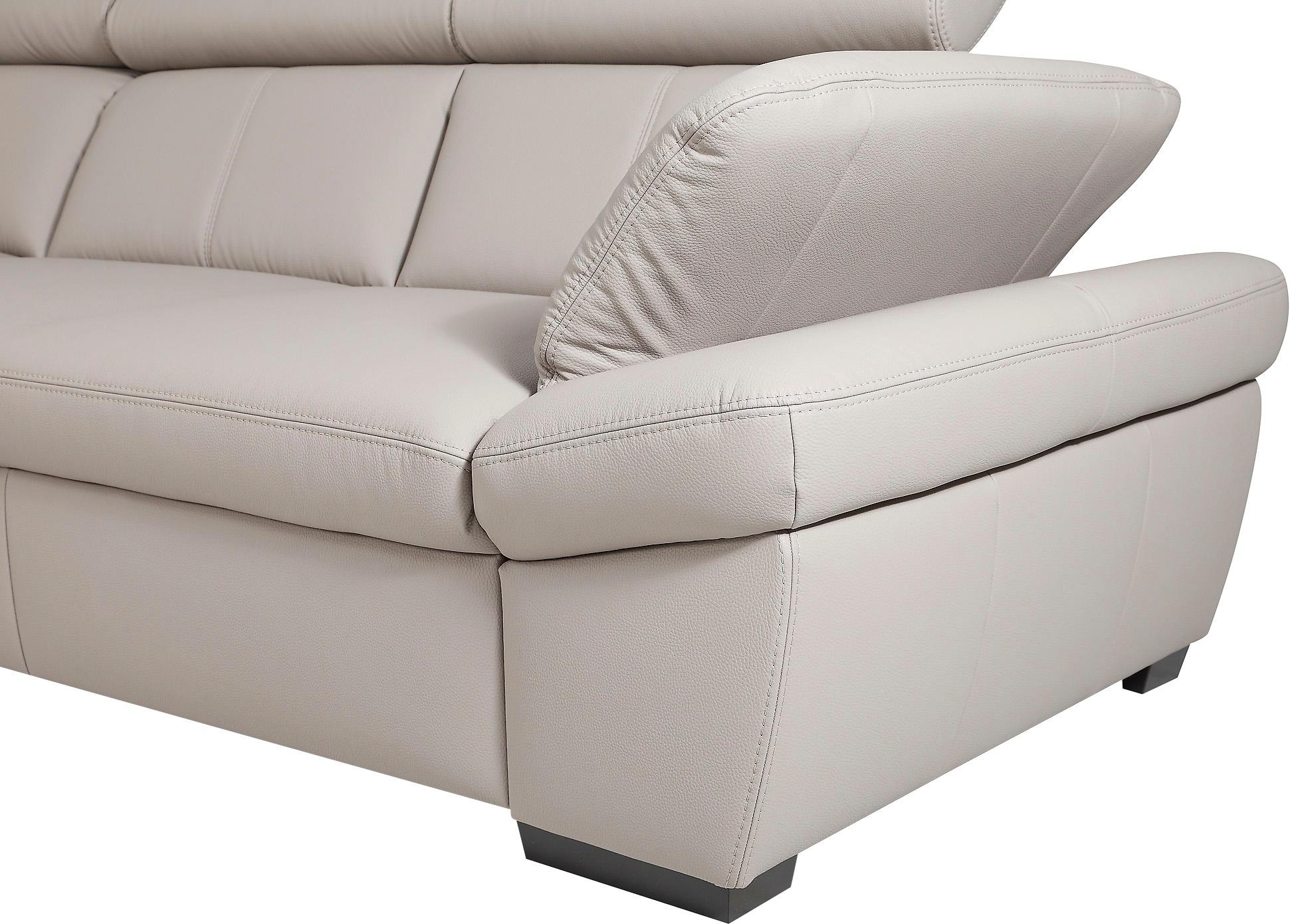 exxpo - sofa fashion Ecksofa »Salerno, klassisch modernes Funktionssofa, hoher Sitzkomfort, L-Form«, inkl. Kopf- und Armteilverstellung, wahlweise mit Bettfunktion
