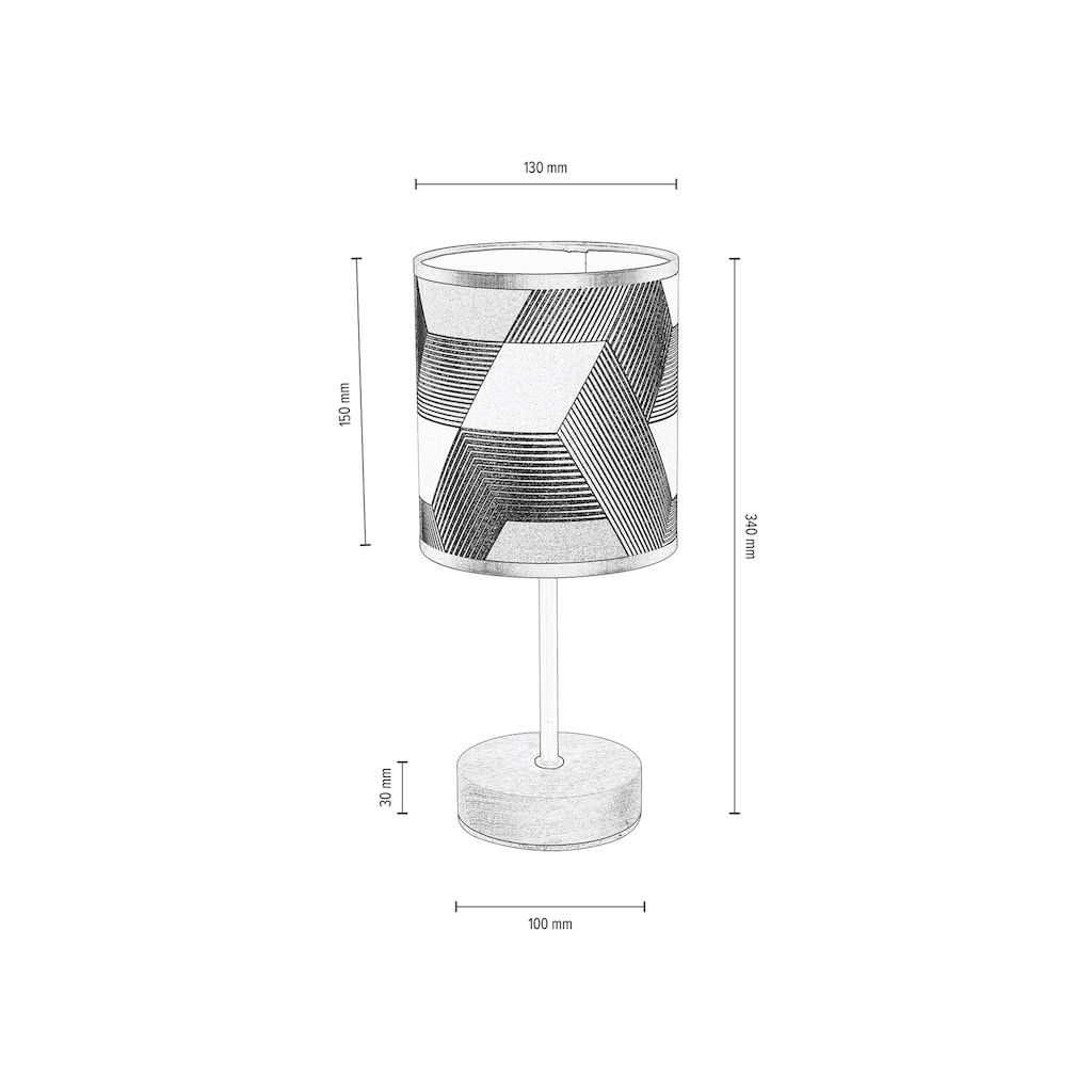 BRITOP LIGHTING Tischleuchte »ESPACIO«, 1 flammig-flammig