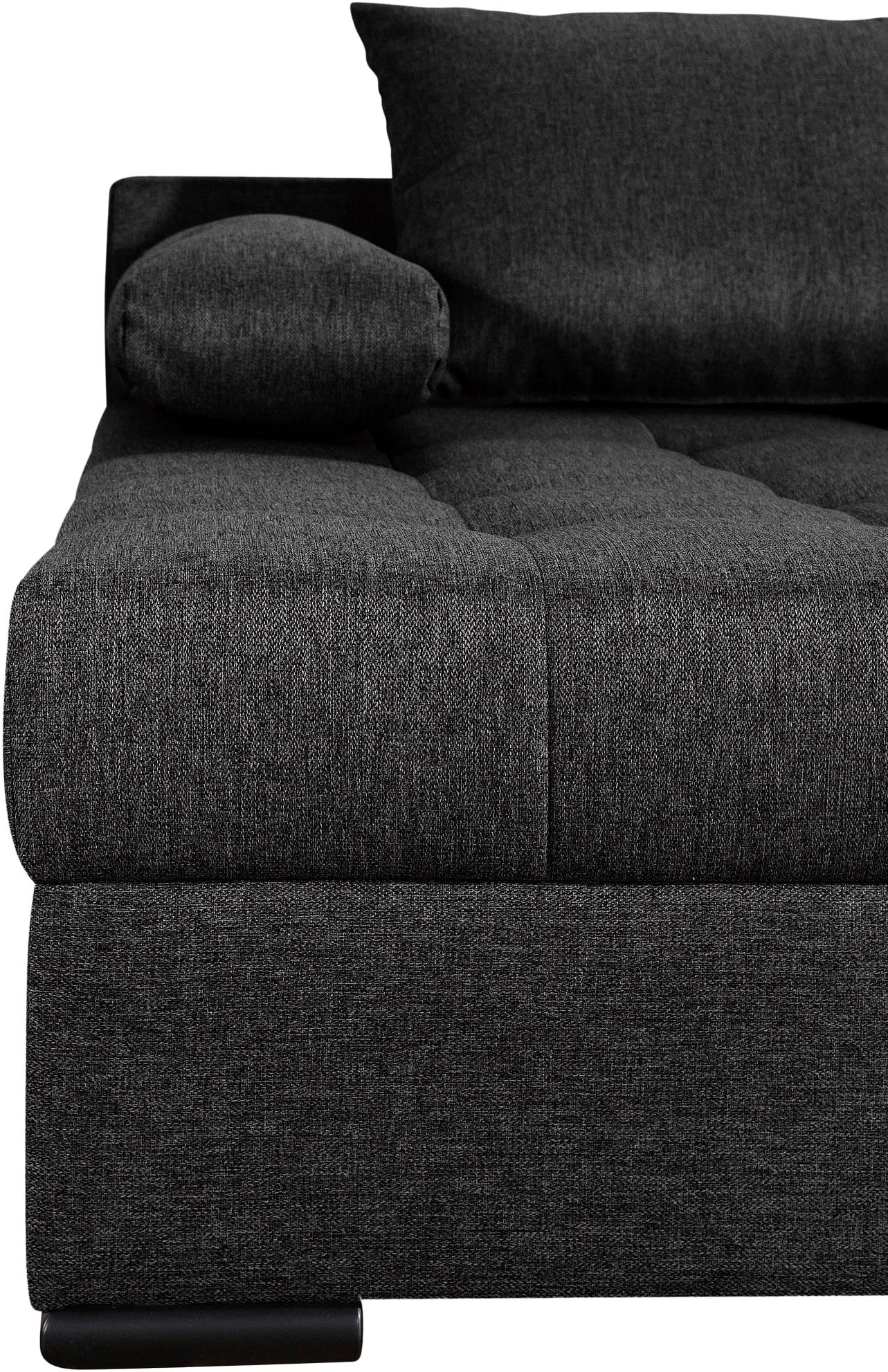 COLLECTION AB Wohnlandschaft »Josy, U-Form, Schlafsofa mit Bettkasten«, (Cord-/Mix), flexible Recamiere, Breite: 269cm, inklusive Rückenkissen