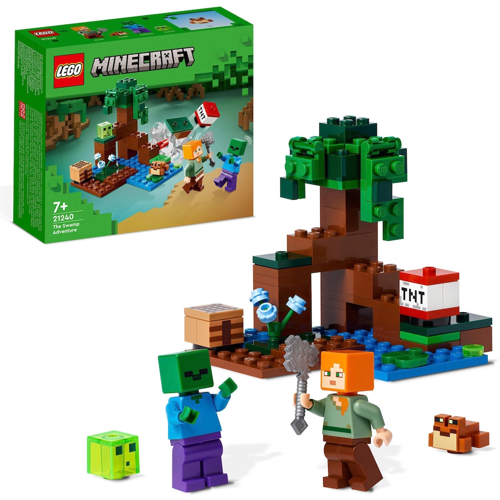 LEGO® Konstruktionsspielsteine »Das Sumpfabenteuer (21240), LEGO® Minecraft«, (65 St.)