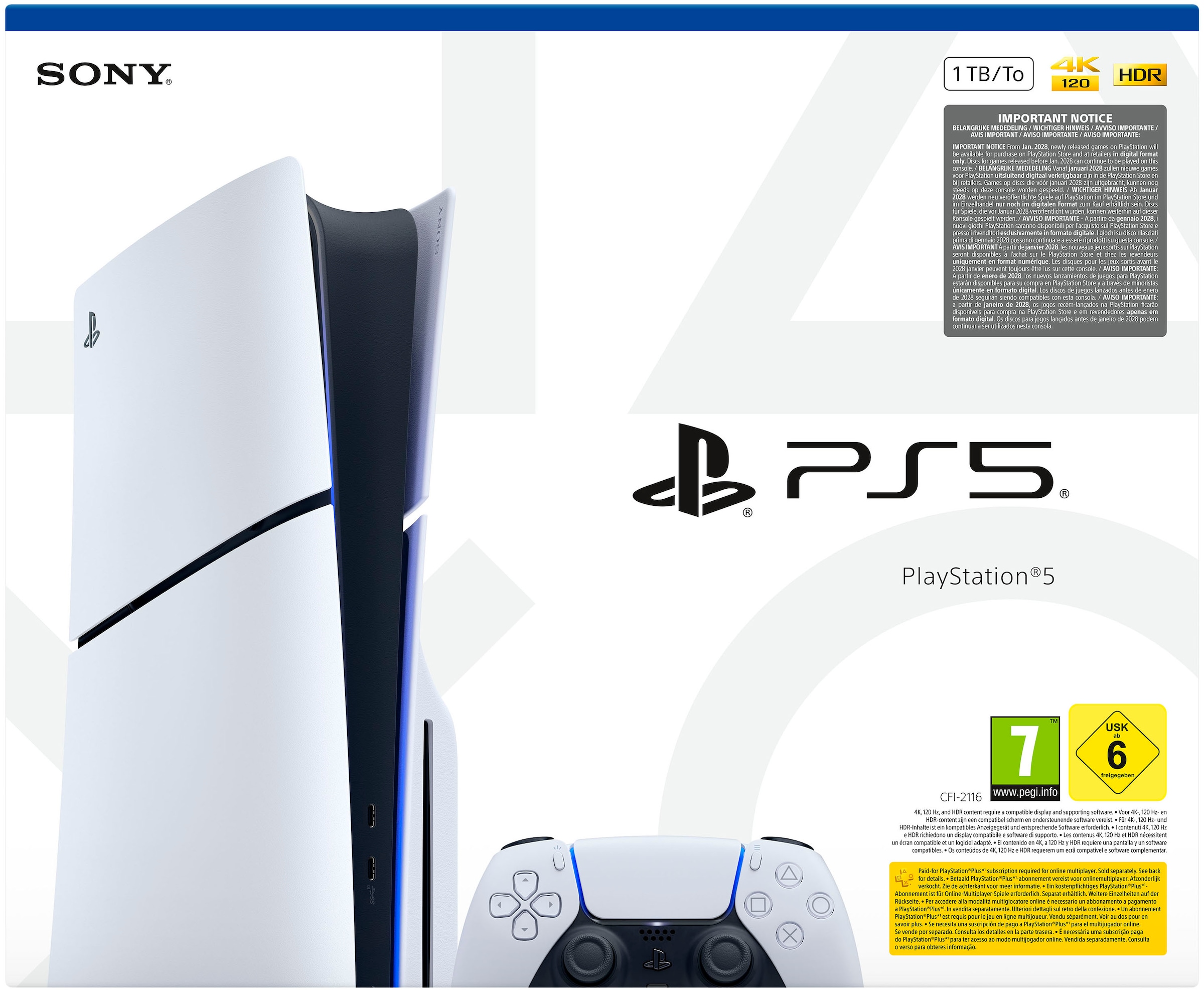 PlayStation 5 Konsolen-Set »PS5 Disk Edition (Slim) inkl. Assassin’s Creed Black Flag Resynced« 1.000 GB 1 TB