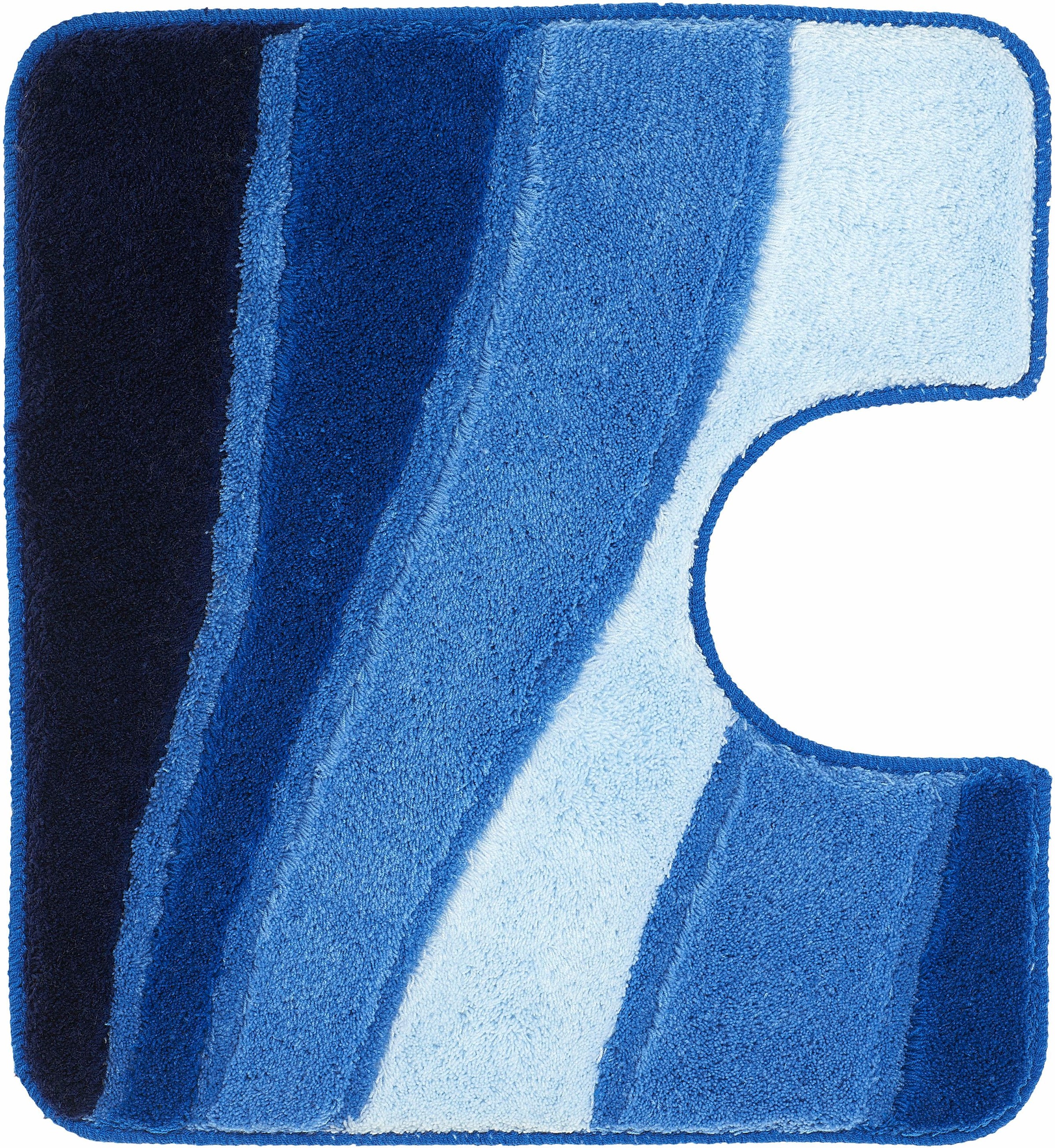 MEUSCH Badematte »Ocean«, rutschhemmend beschichtet, fußbodenheizungsgeeignet, Badteppich, Wellen Design, mit Farbverlauf, Hoch-Tief Effekt, waschbar