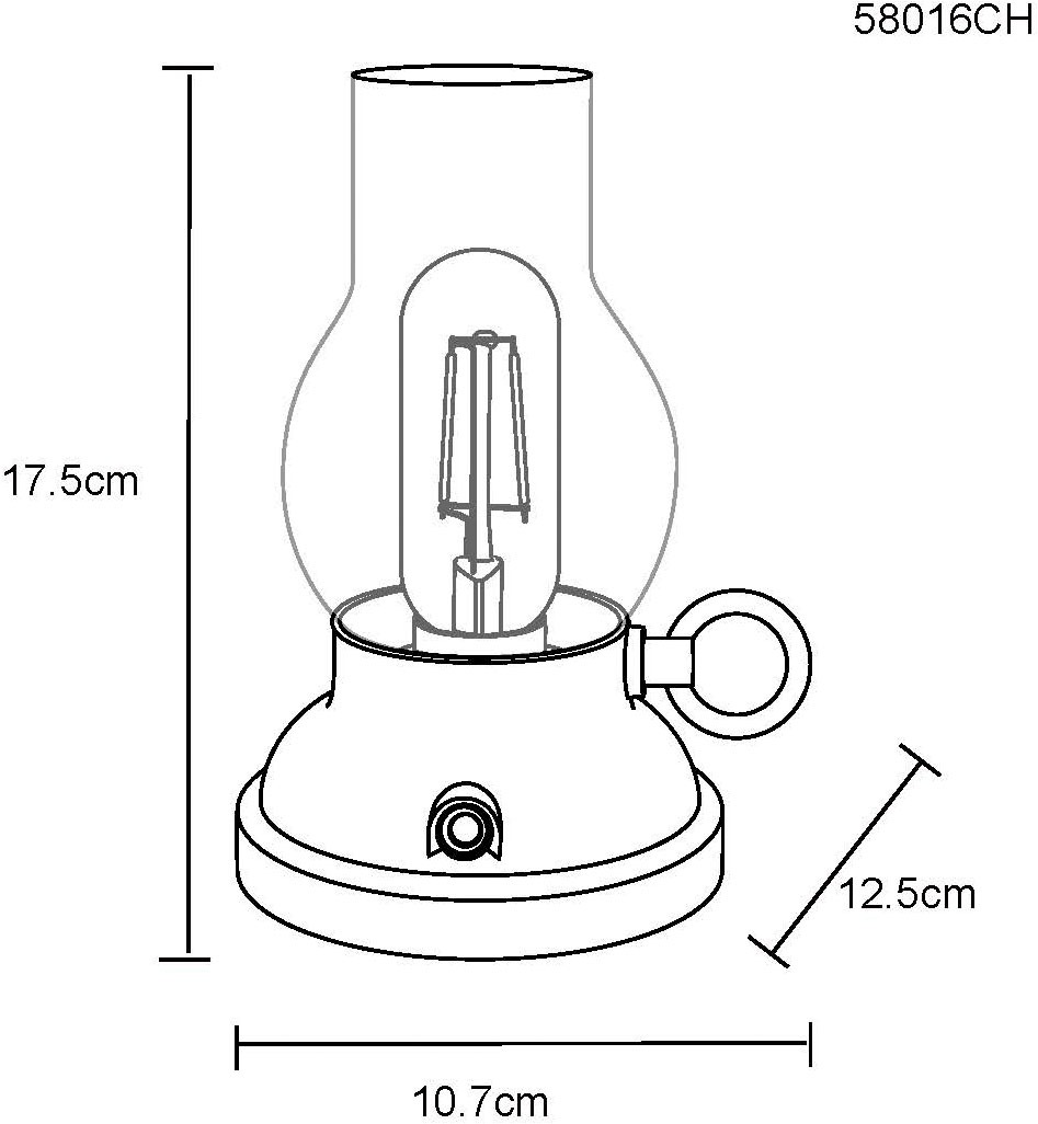 GLOBO LIGHTING LED Tischleuchte »PETRO«, 1 flammig, Leuchtmittel LED-Modul | LED fest integriert, USB-Ladekabel Leuchtdauer ca. 6 Stunden 2700 Kelvin