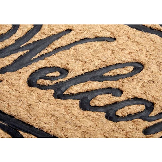 HANSE Home Fußmatte »Gummi-Kokos Braided Classic Welcome Ornament«,  rechteckig, Kokos, Gummi, Schmutzfangmatte, Outdoor, Rutschfest, Innen,  Kokosmatte bequem und schnell bestellen