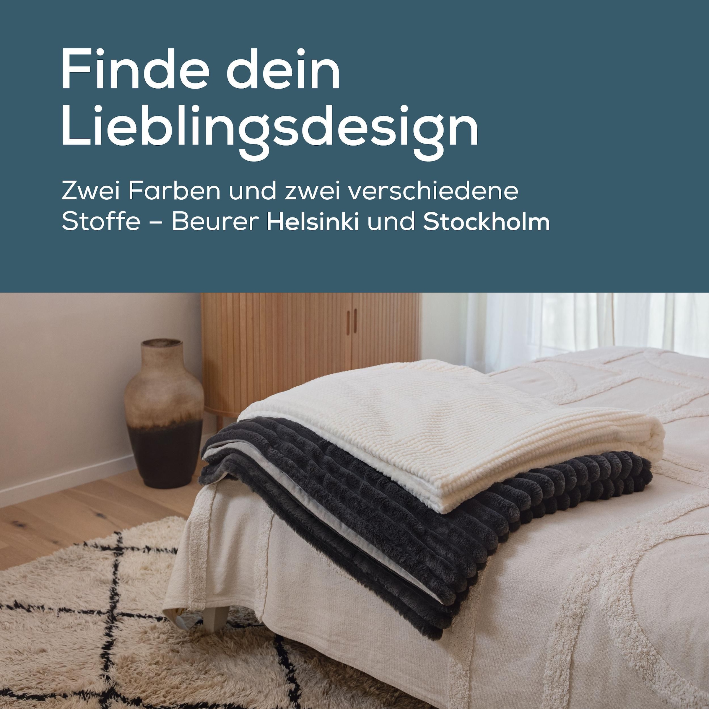 BEURER Heizdecke »HD 82 Stockholm, kuschelig, aus luxuriösem Obermaterial«