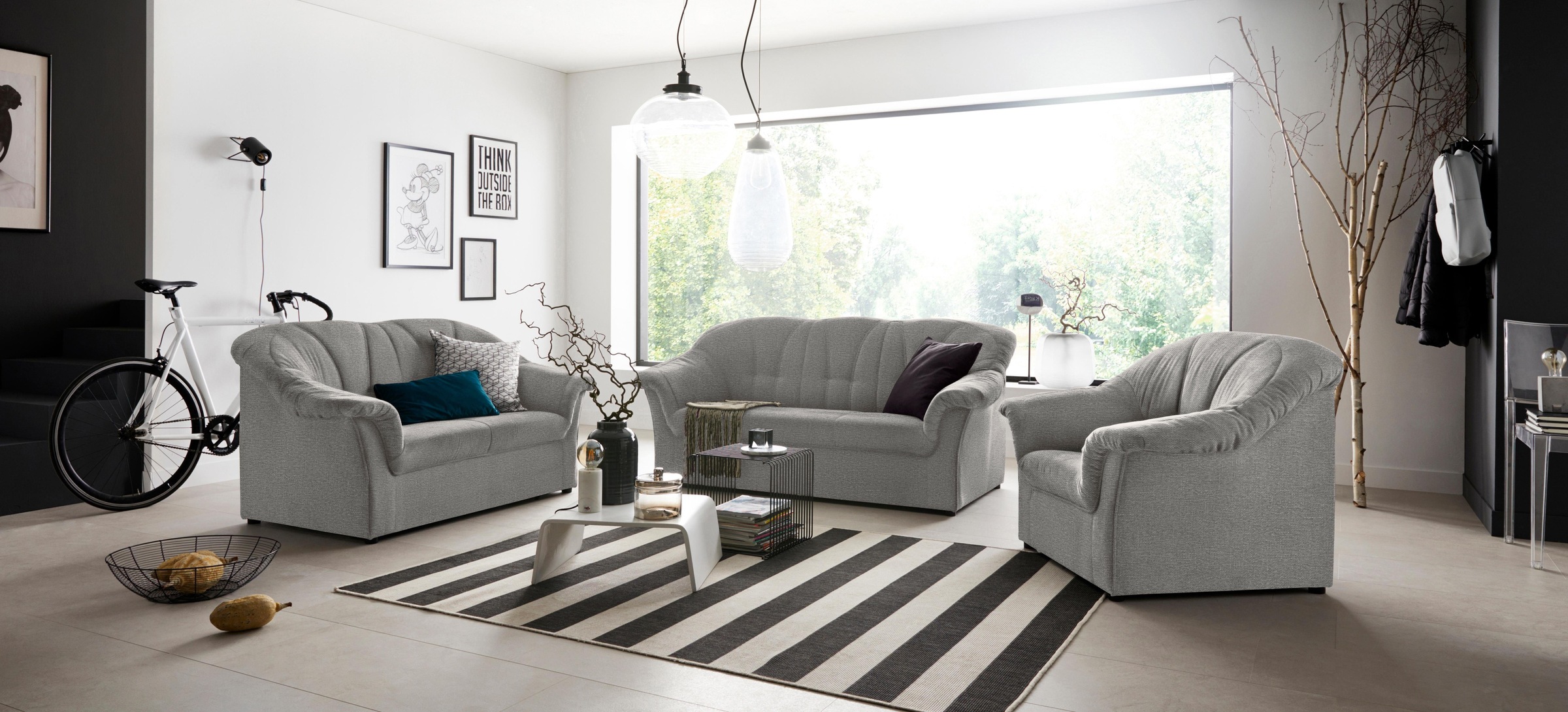 DOMO collection Sessel »Pegnitz zeitlos, elegante Armlehnen, komfortabel« günstig online kaufen