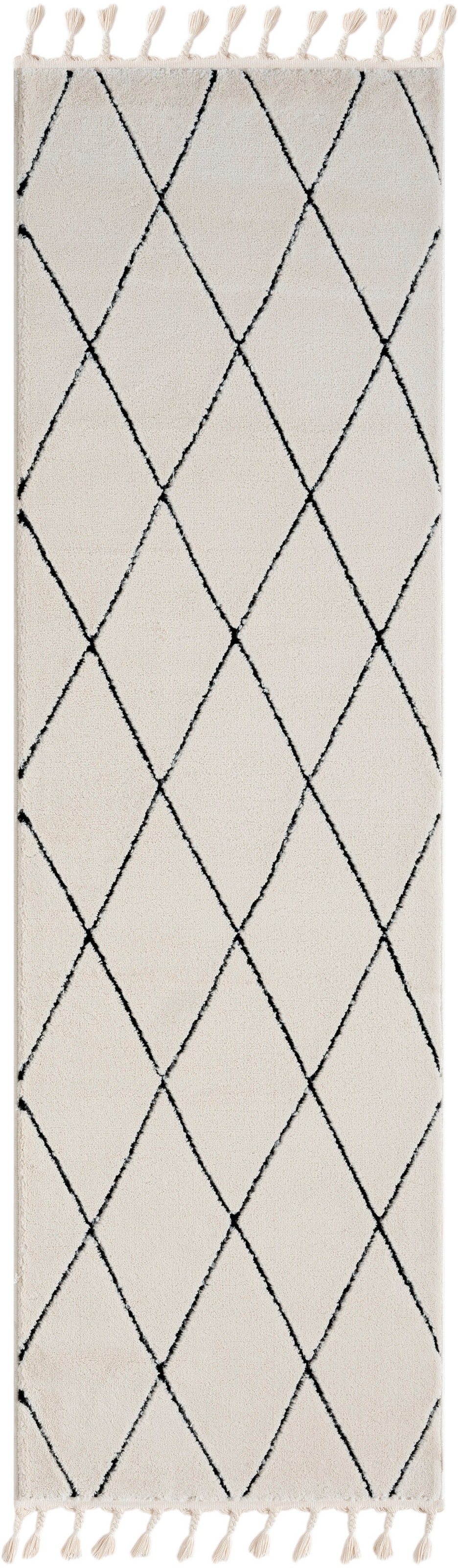 Myflair Möbel & Accessoires Hochflor-Läufer »Moroccan Diamond«, rechteckig, 24 mm Höhe, modern, marokkanisches Design, Rauten Muster, weich durch Hochflor