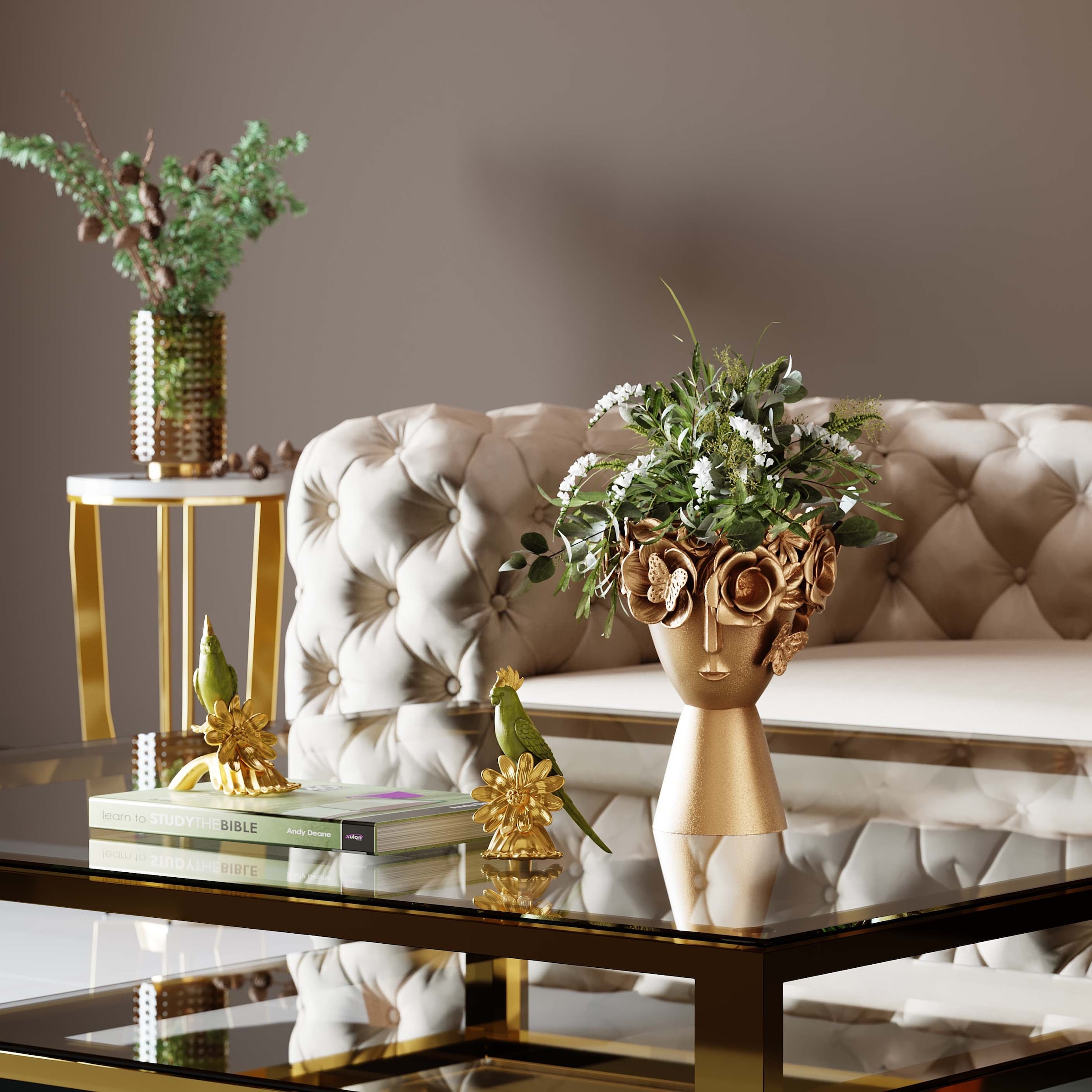 Kare Design Dekovase »Deko Vase Flowercrown Gold 20cm«