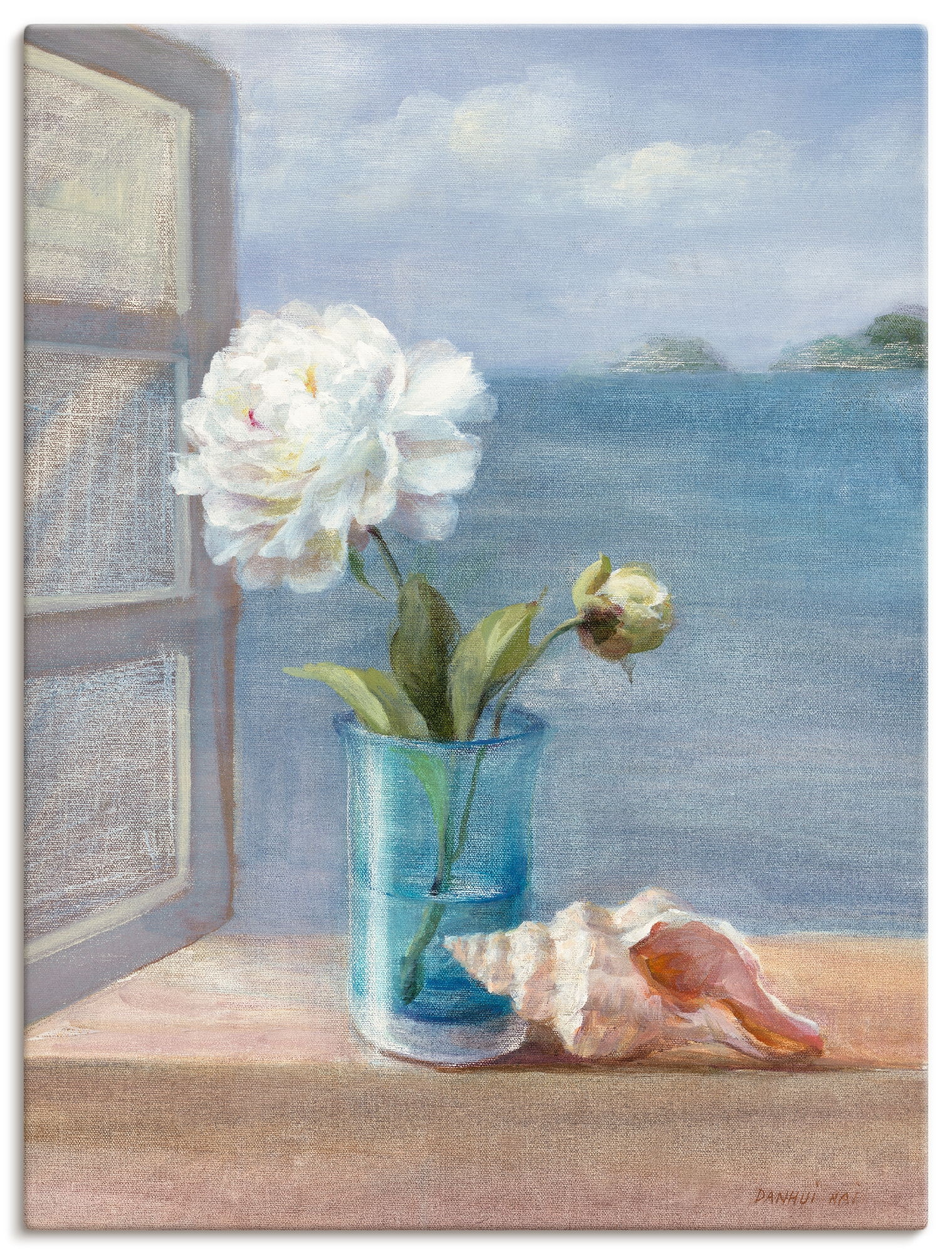 Artland Leinwandbild »Küsten Blumen I« Arrangements 1 Stk. tlg. auf Keilrah günstig online kaufen