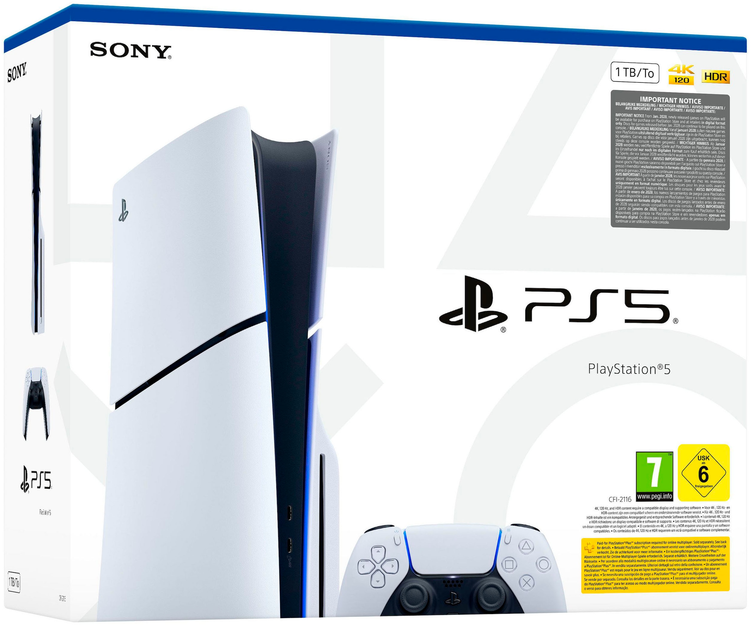 PlayStation 5 Konsolen-Set »PS5 Disk Edition (Slim) inkl. NBA 2K27« 1.000 GB 1 TB