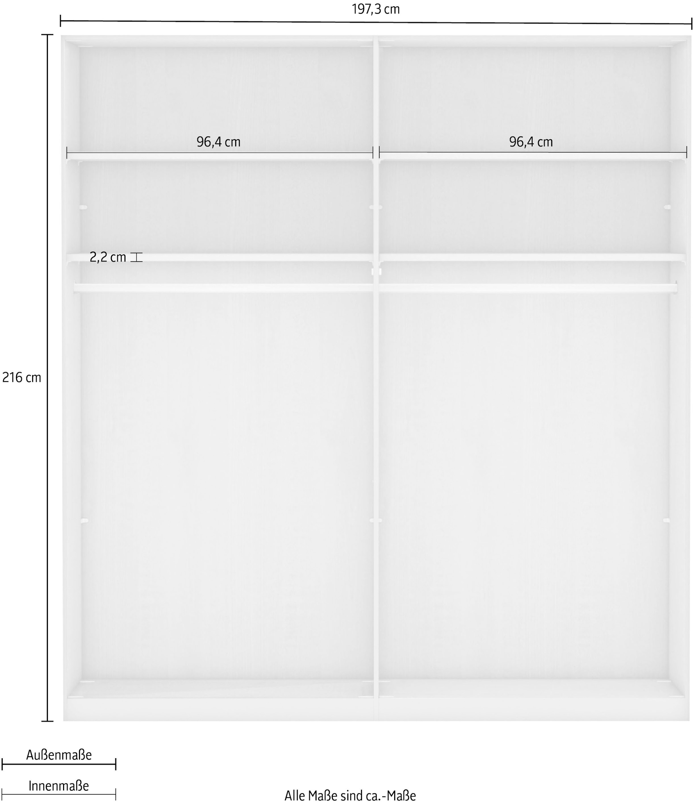 WIEMANN Drehtürenschrank »Göteborg, Kleiderschrank, Schrank, Wäscheschrank«, (4 Breiten, 2 Höhen 216/236 cm auswählbar, MADE IN GERMANY), inkl. Türendämpfung, langlebige Qualität, viel Stauraum