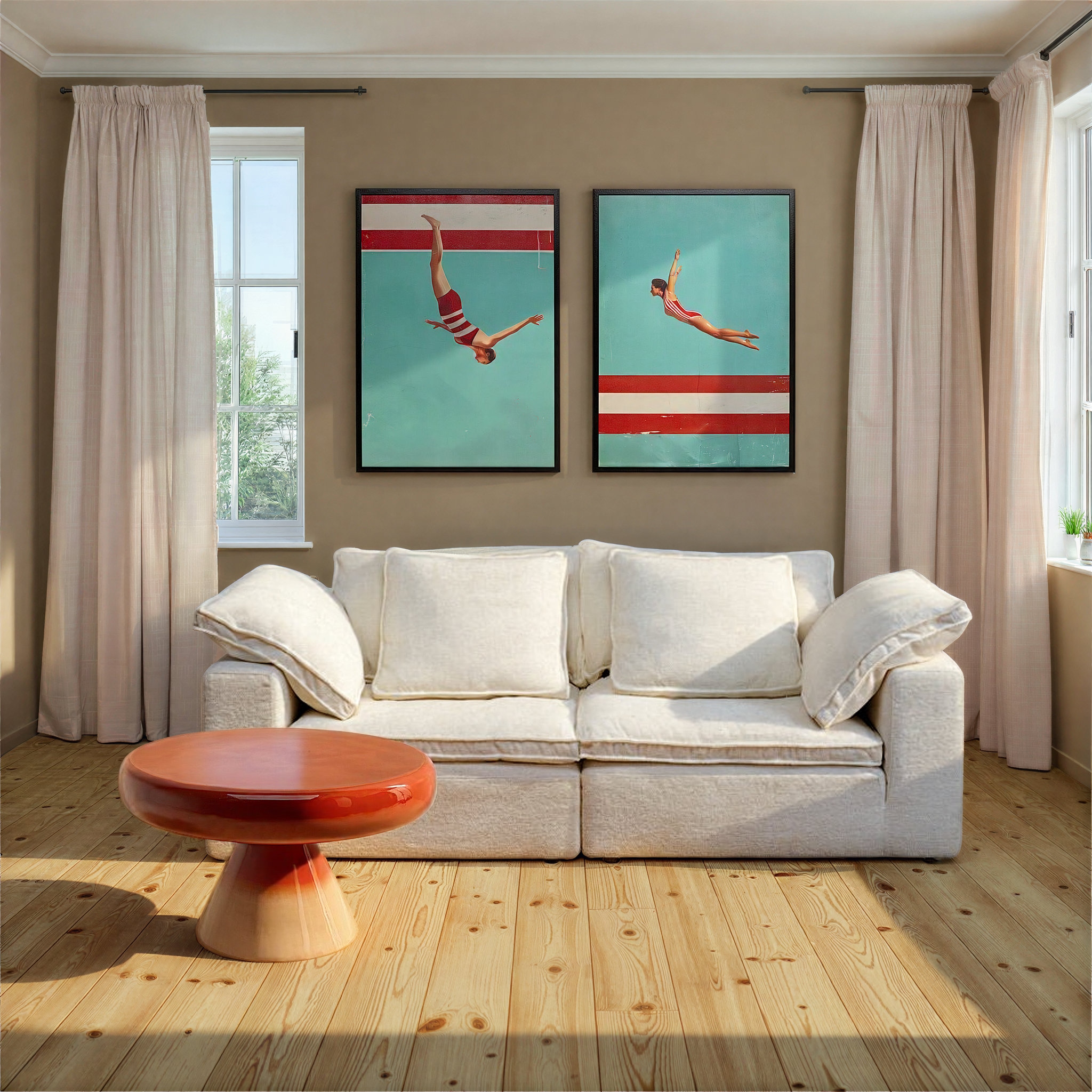 Kare Design Bild mit Rahmen »Gerahmtes Bild Jumping Girl 103x73cm« 1,  verschiedene Motive