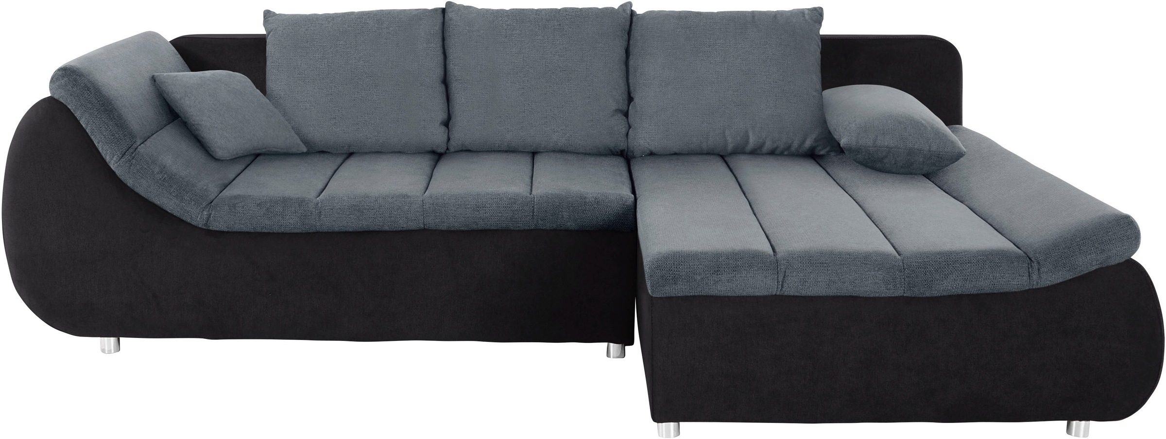 INOSIGN Ecksofa »Imola, elegant und modern, aktuelle Steppung im Sitz, bequem, L-Form«, frei im Raum stellbar, wahlweise mit Bettfunktion und Bettkasten