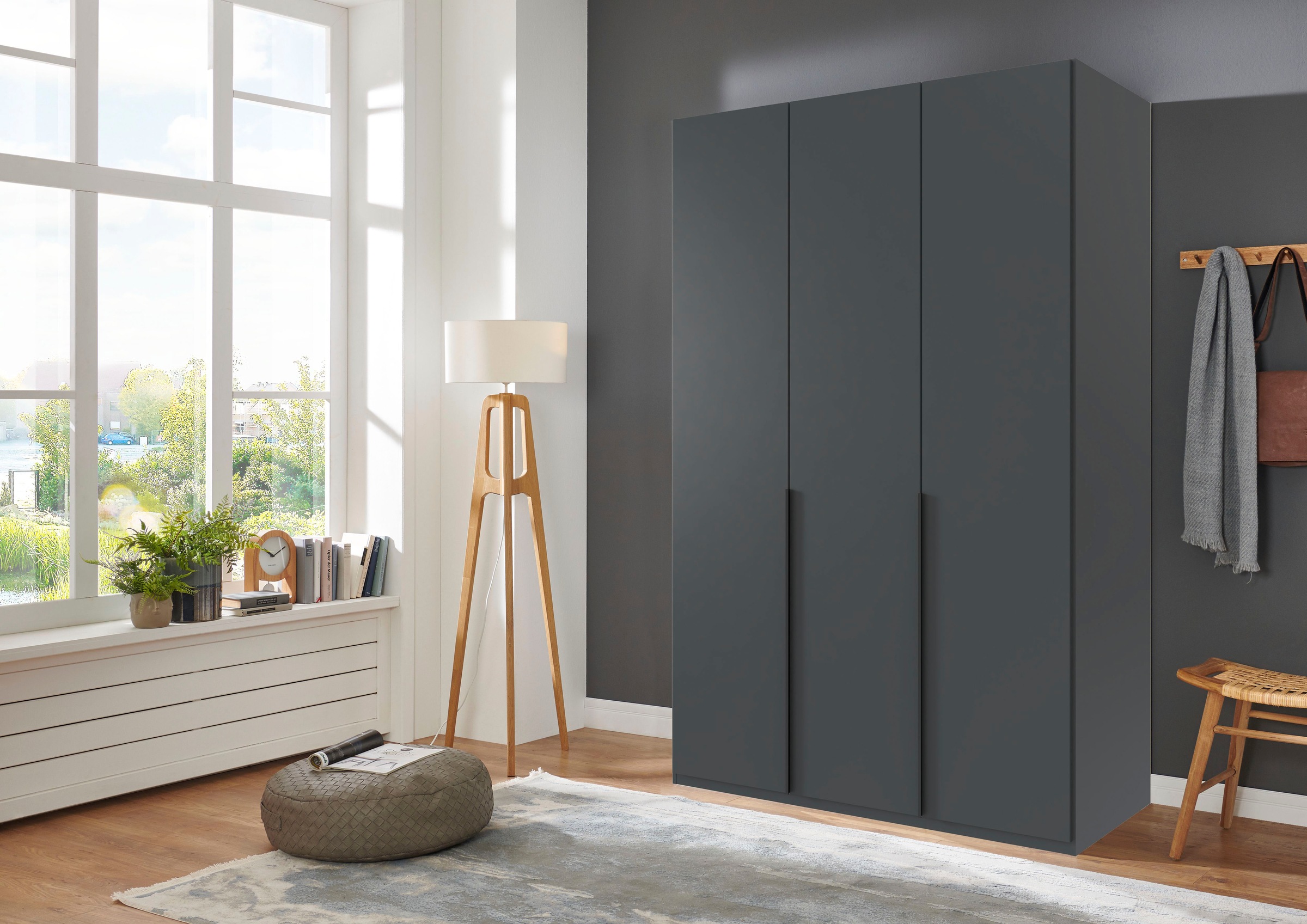 Wimex Kleiderschrank »Mugano,in 8 Breiten,3 Höhen,2 Tiefen, viele Farben, Made in Germany«, (in Basic oder Premium Ausstattung mit 2 weiteren Einlegeböden), mit langen oder kurzen Griffen aus Metall, mit oder ohne Spiegel